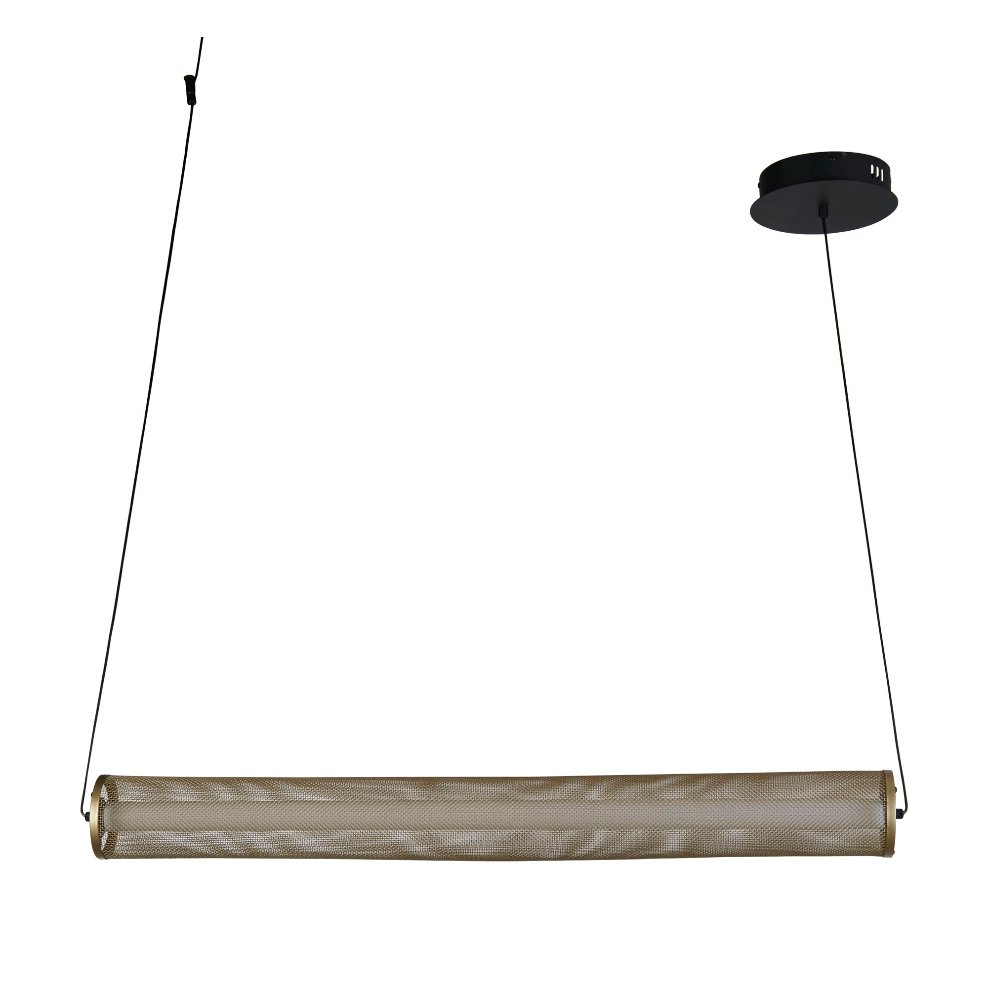 Thread LED Pendant Gold Mesh and Matt Black