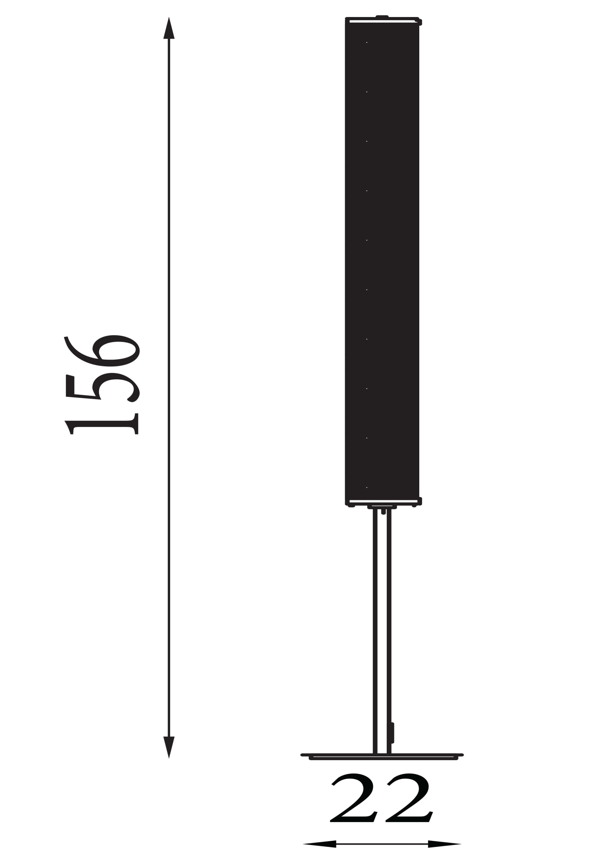 Thread LED Floor Lamp, Gold Mesh and Matt Black Metal