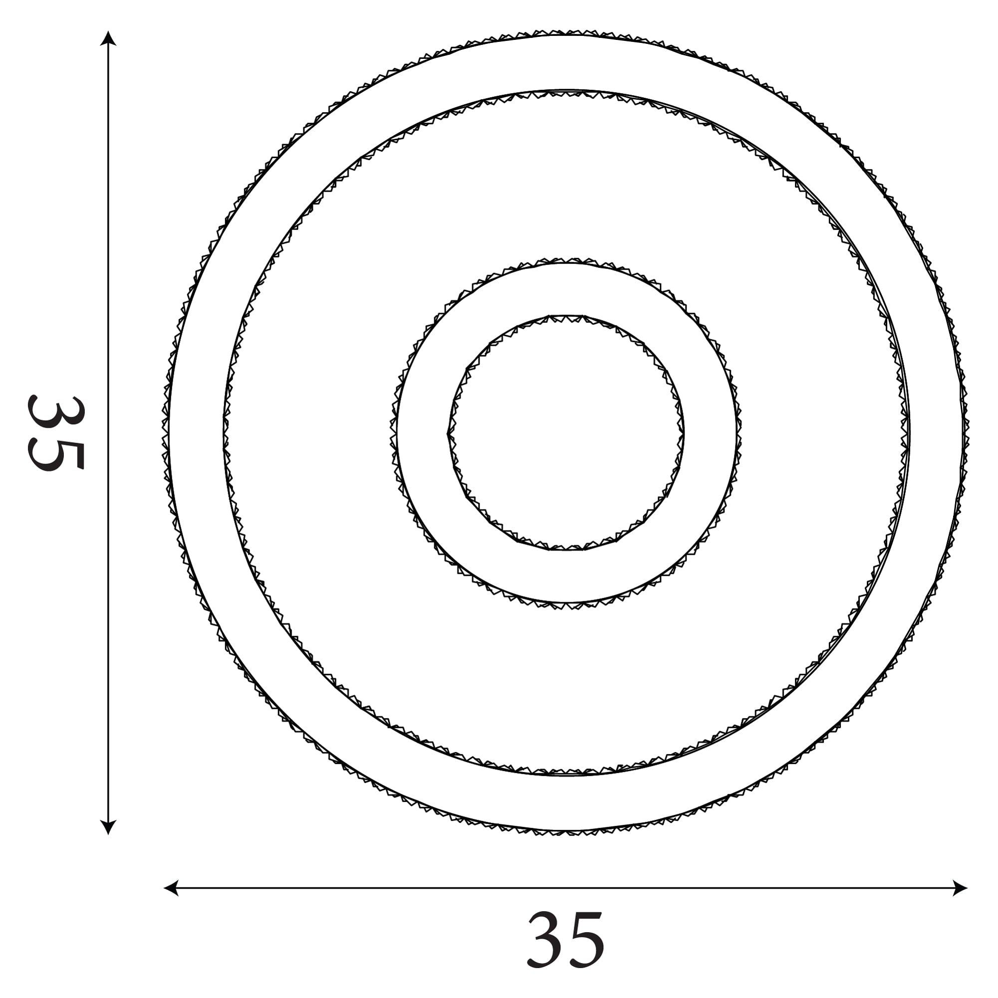 Roundel LED Flush, Matt Black