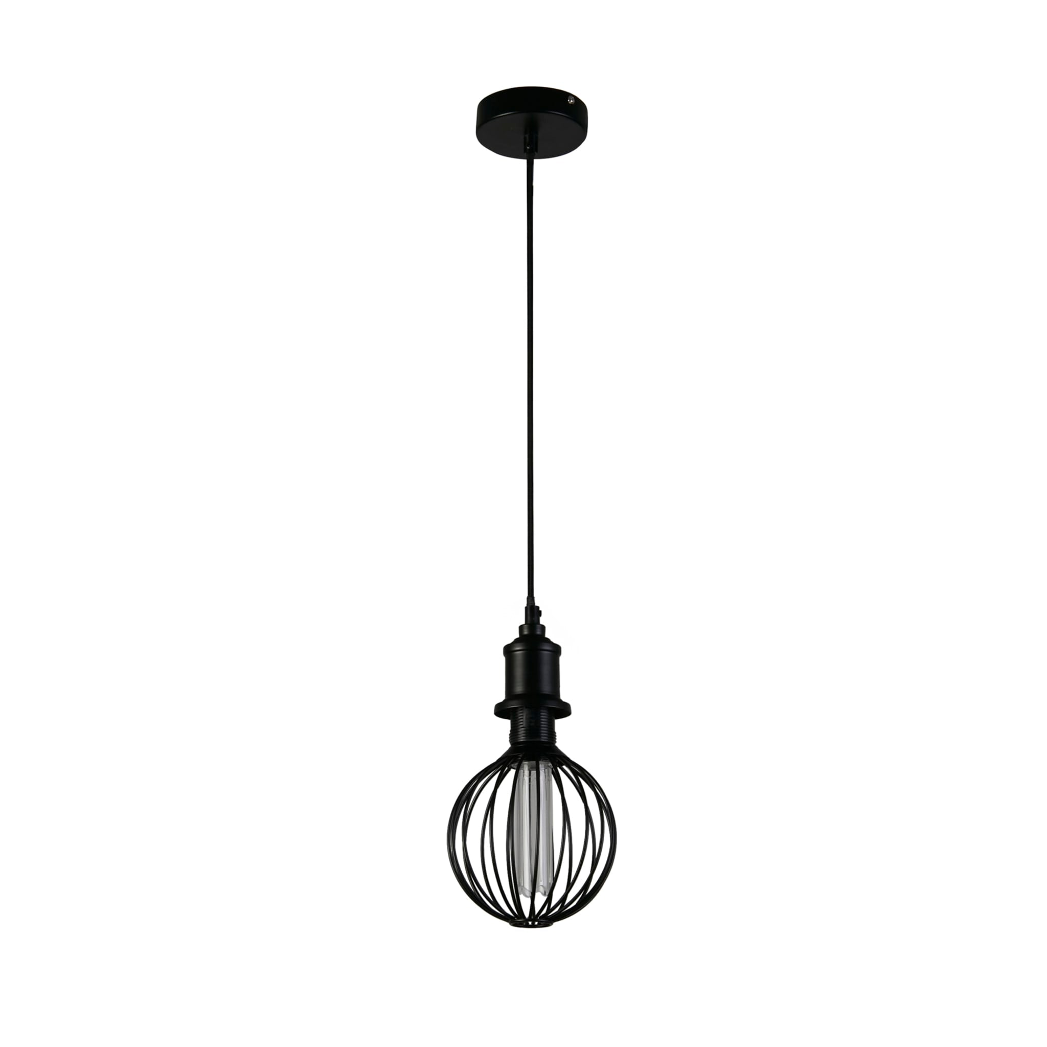 Globe Lamp - Black Metal