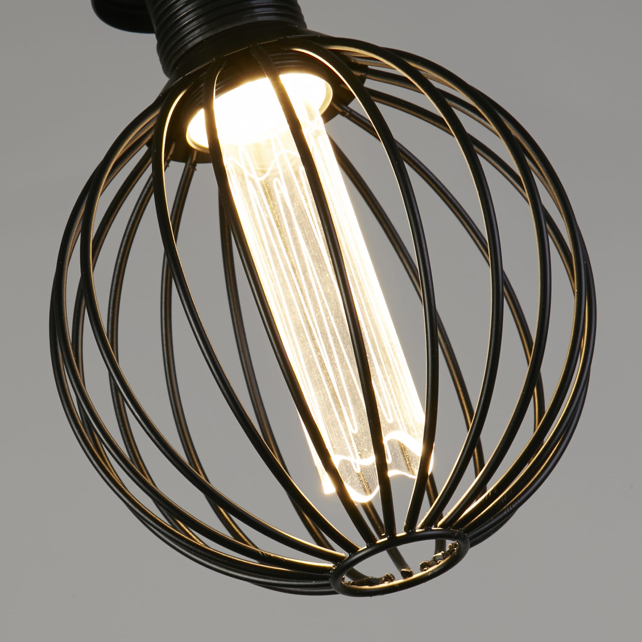 Globe Lamp - Black Metal