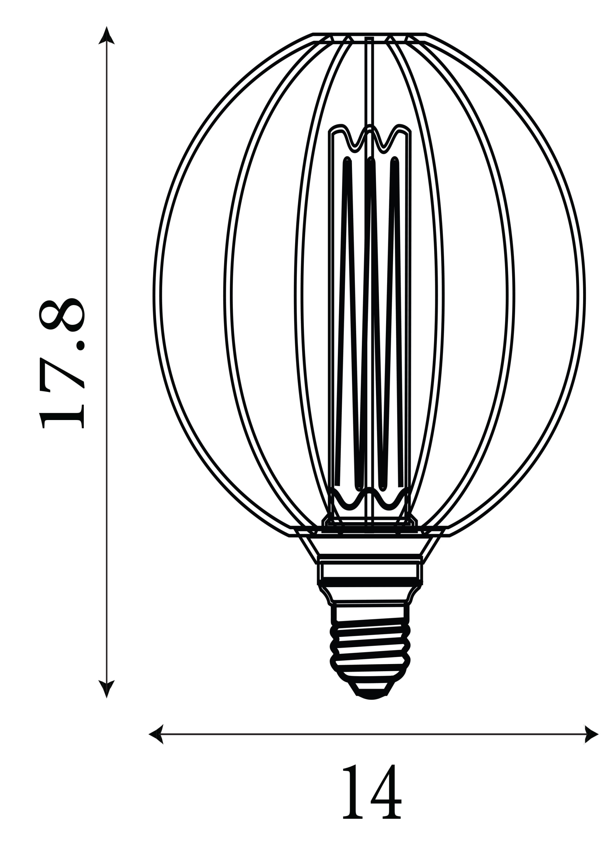Globe Lamp - Gold Metal