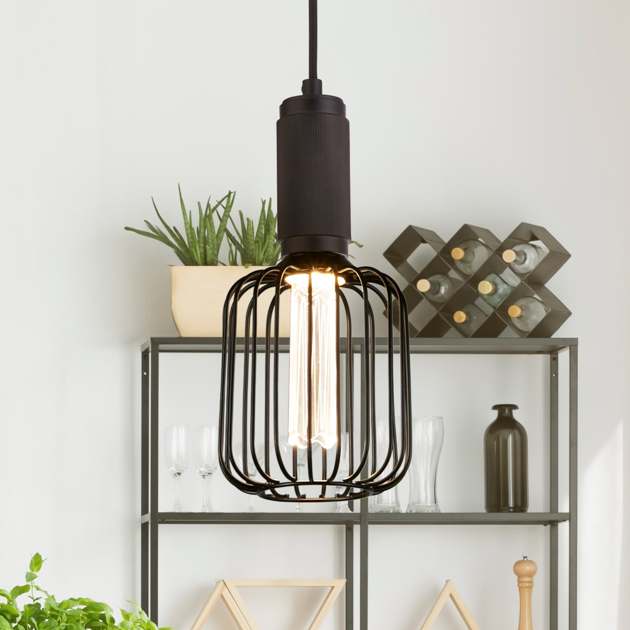 Drum Lamp - Black Metal