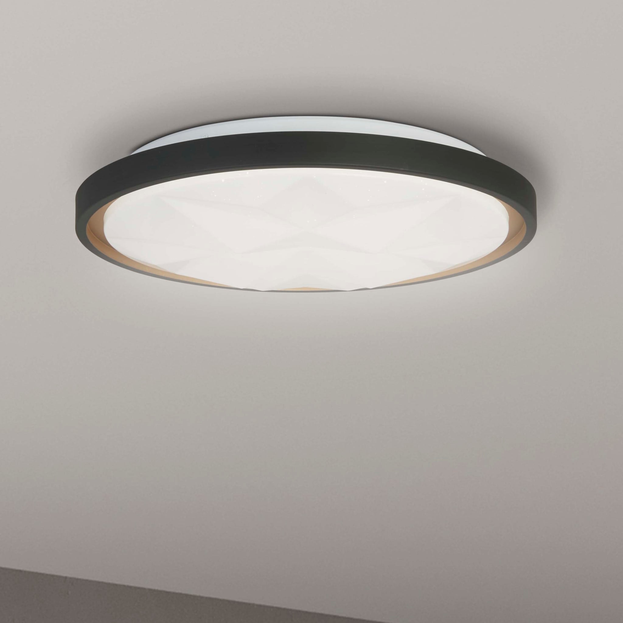 Satellite LED Flush, Black with Star Effect Diffuser