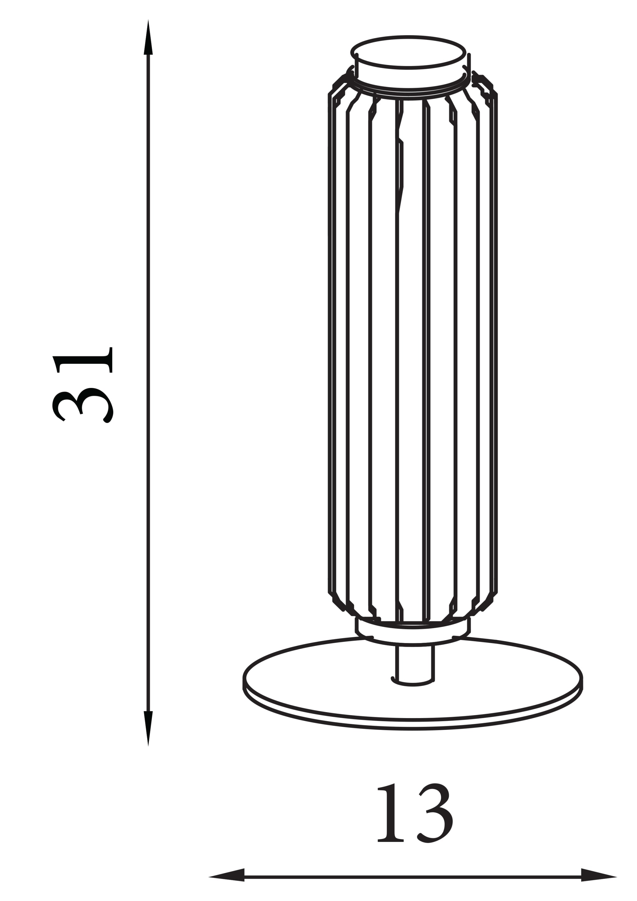 Mod LED Table Lamp, Satin Brass Metal, Opal Acrylic & Clear