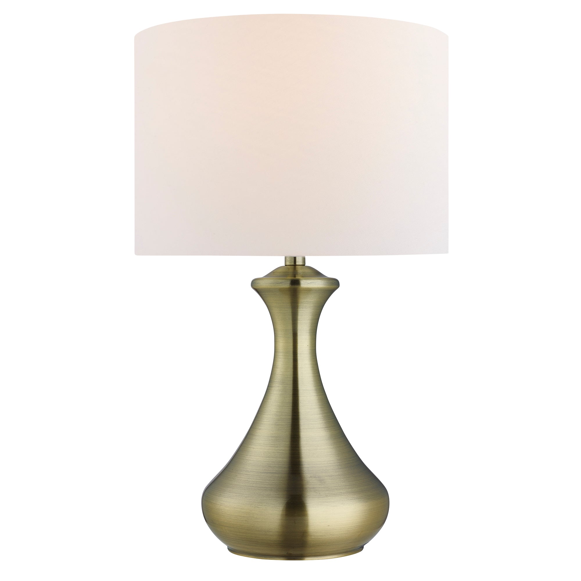 Touch Table Lamp - Metal & Fabric Antique Brass  3