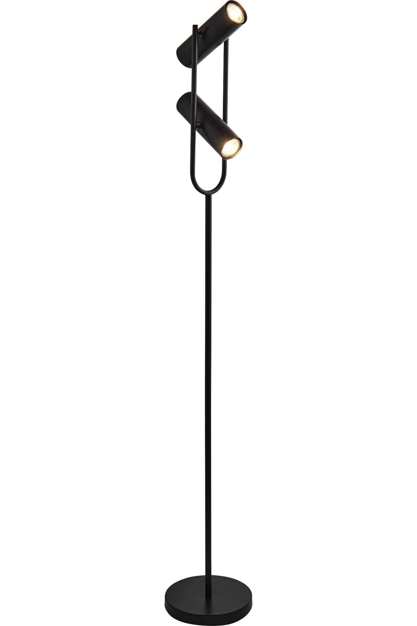 Telescope Floor Lamp - Matt Black Metal