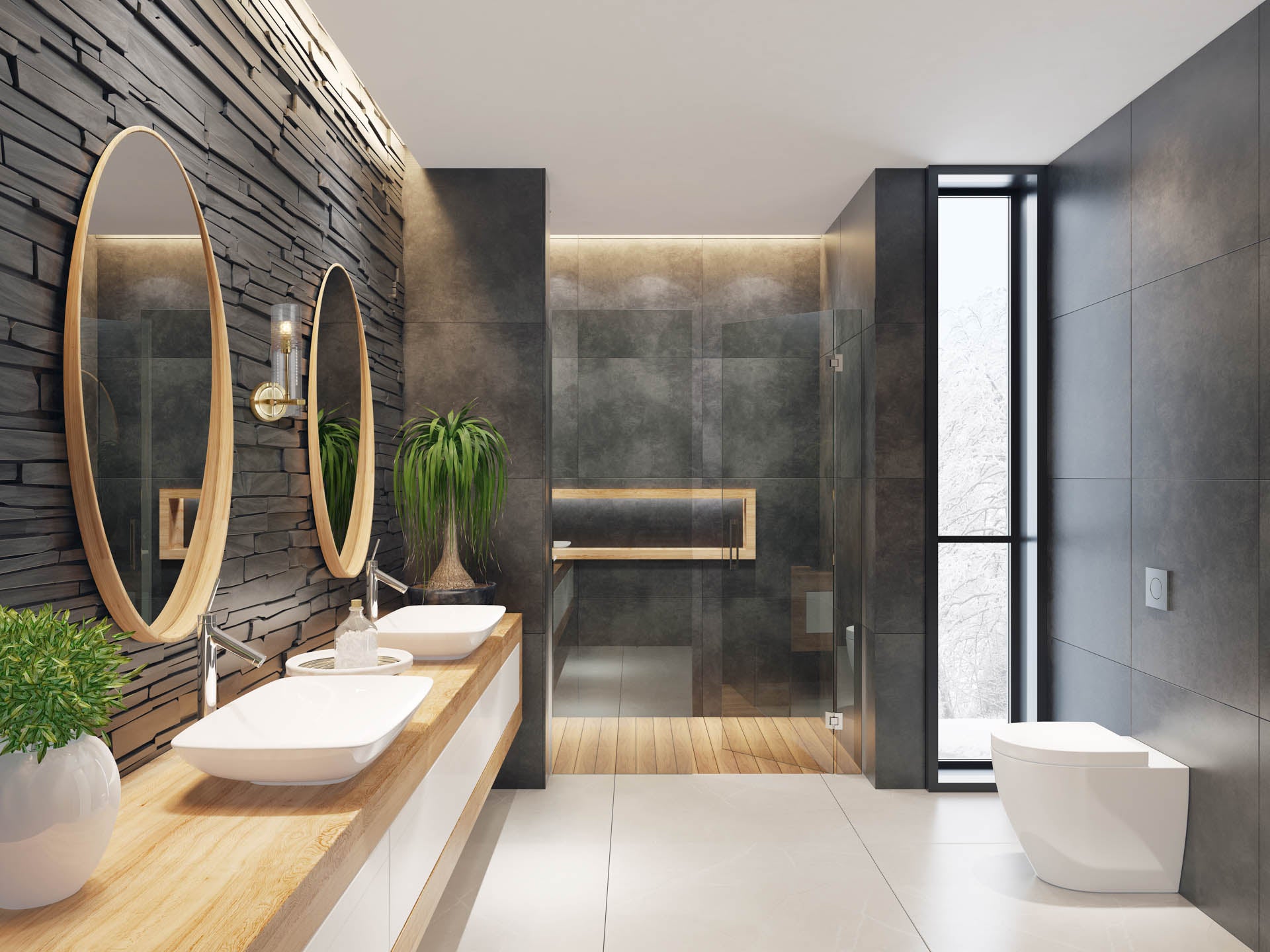 Scope Bathroom Wall Light Satin Brass