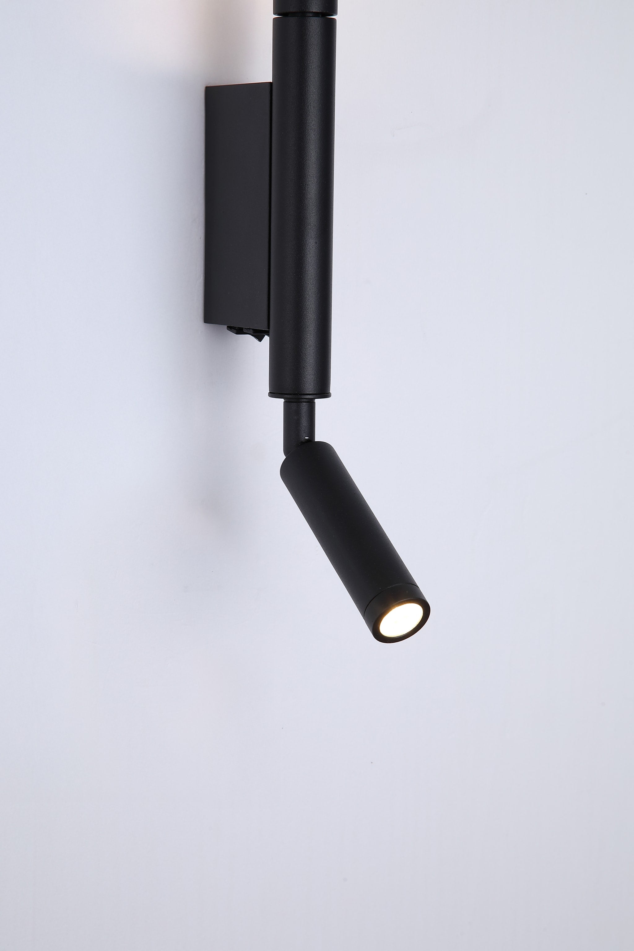 Architect LED Wall Light with Reading Arm, Black Metal