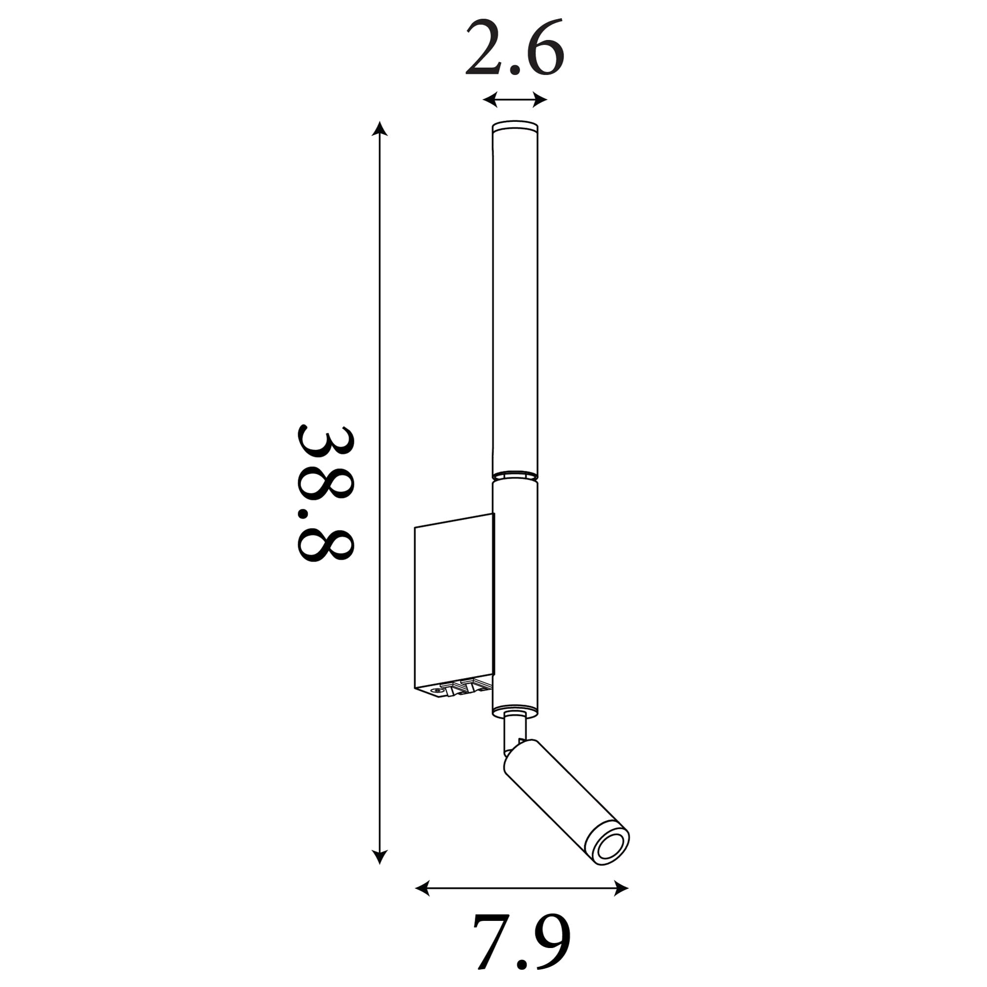Architect LED Wall Light with Reading Arm, Black Metal