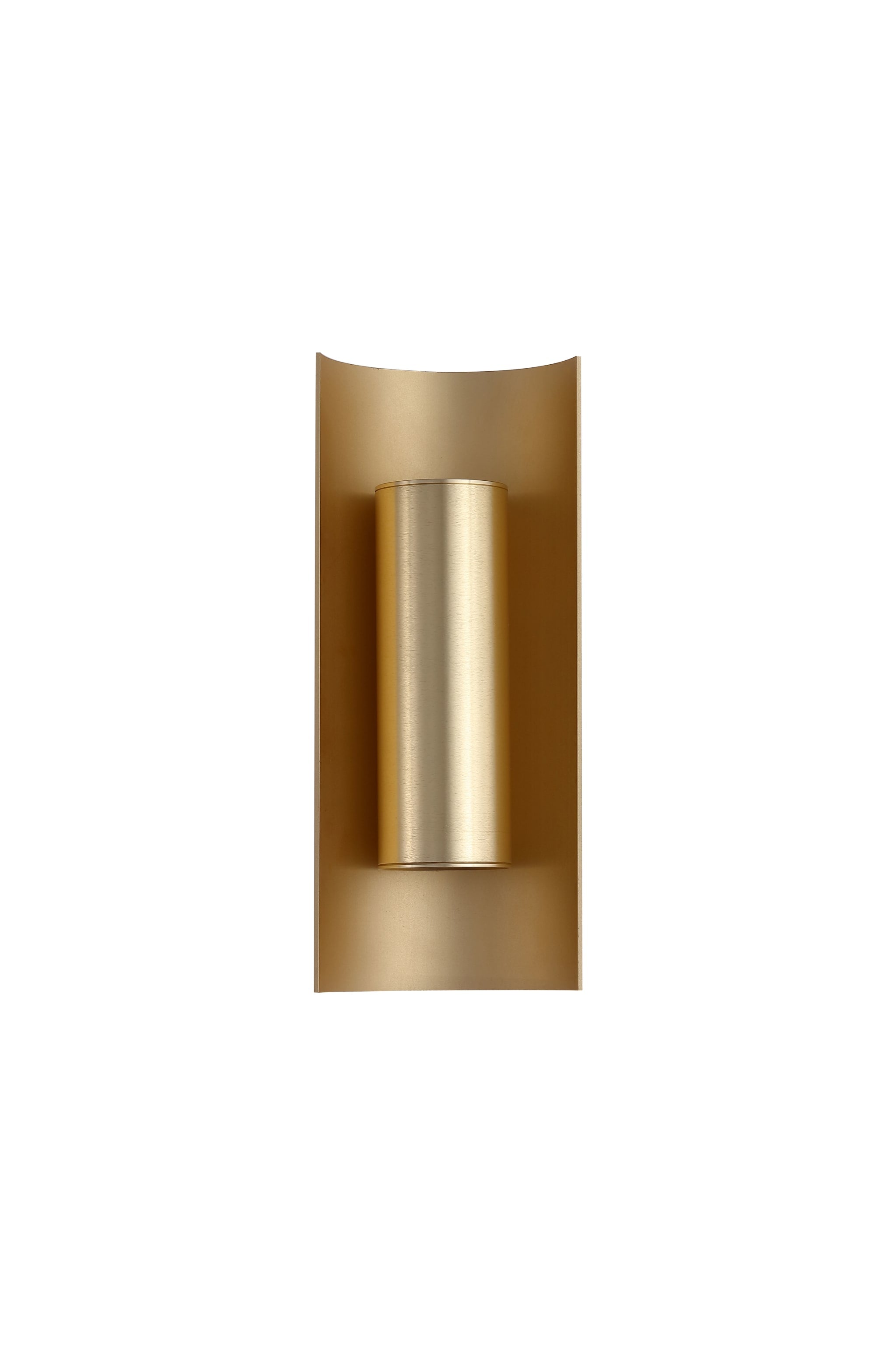 Roll 2Lt Wall Light, Gold Metal