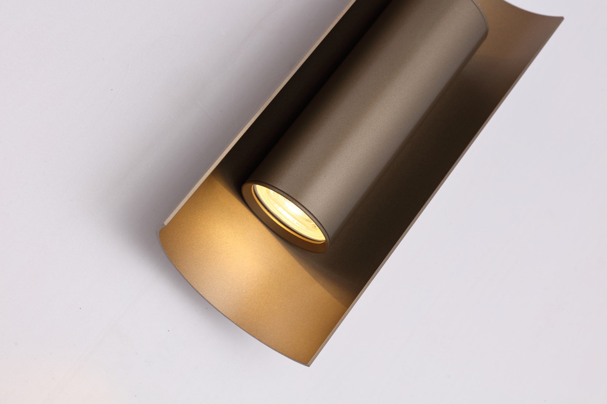 Roll 2Lt Wall Light, Latte Metal