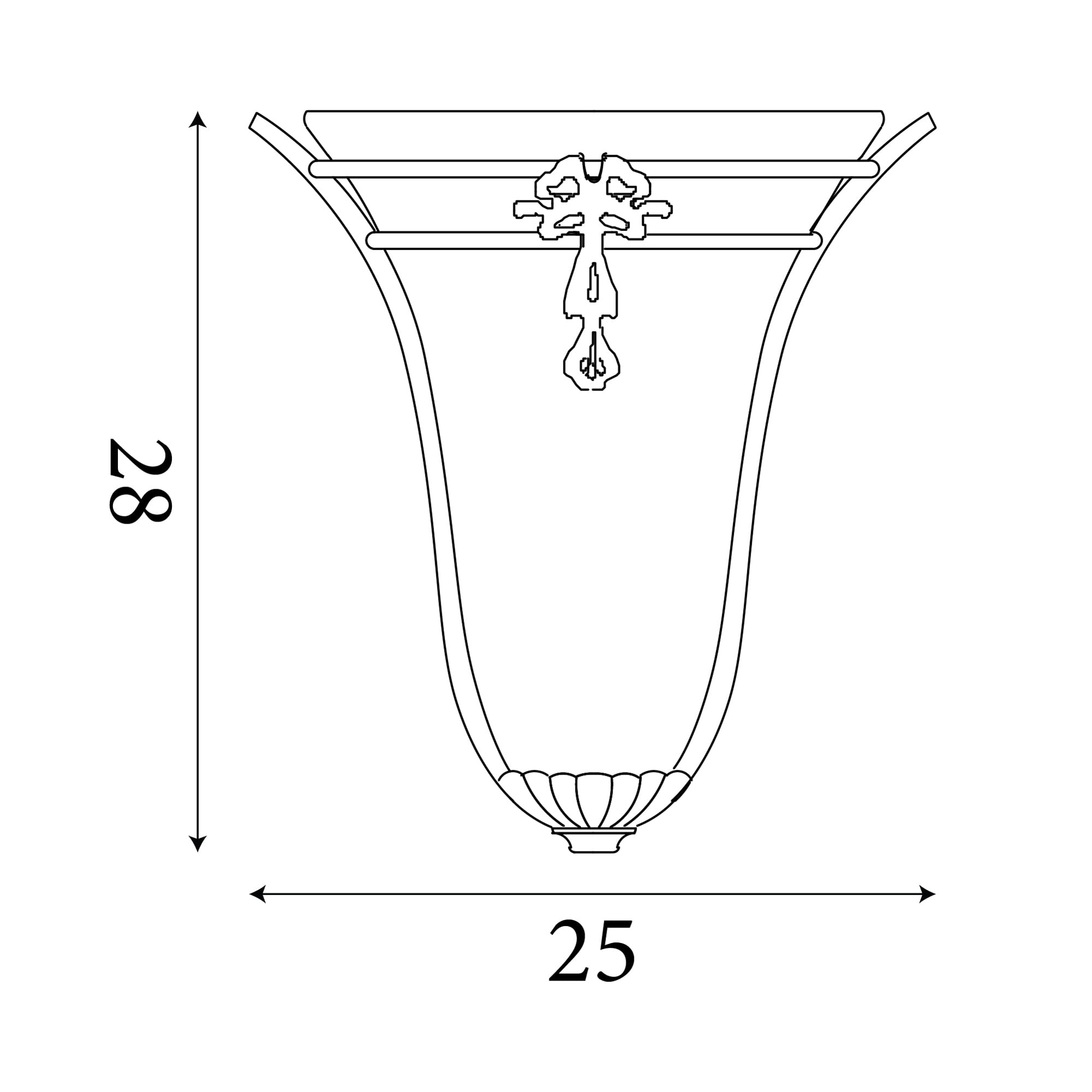 Nashville Wall Light - Antique Brass & Scavo Glass