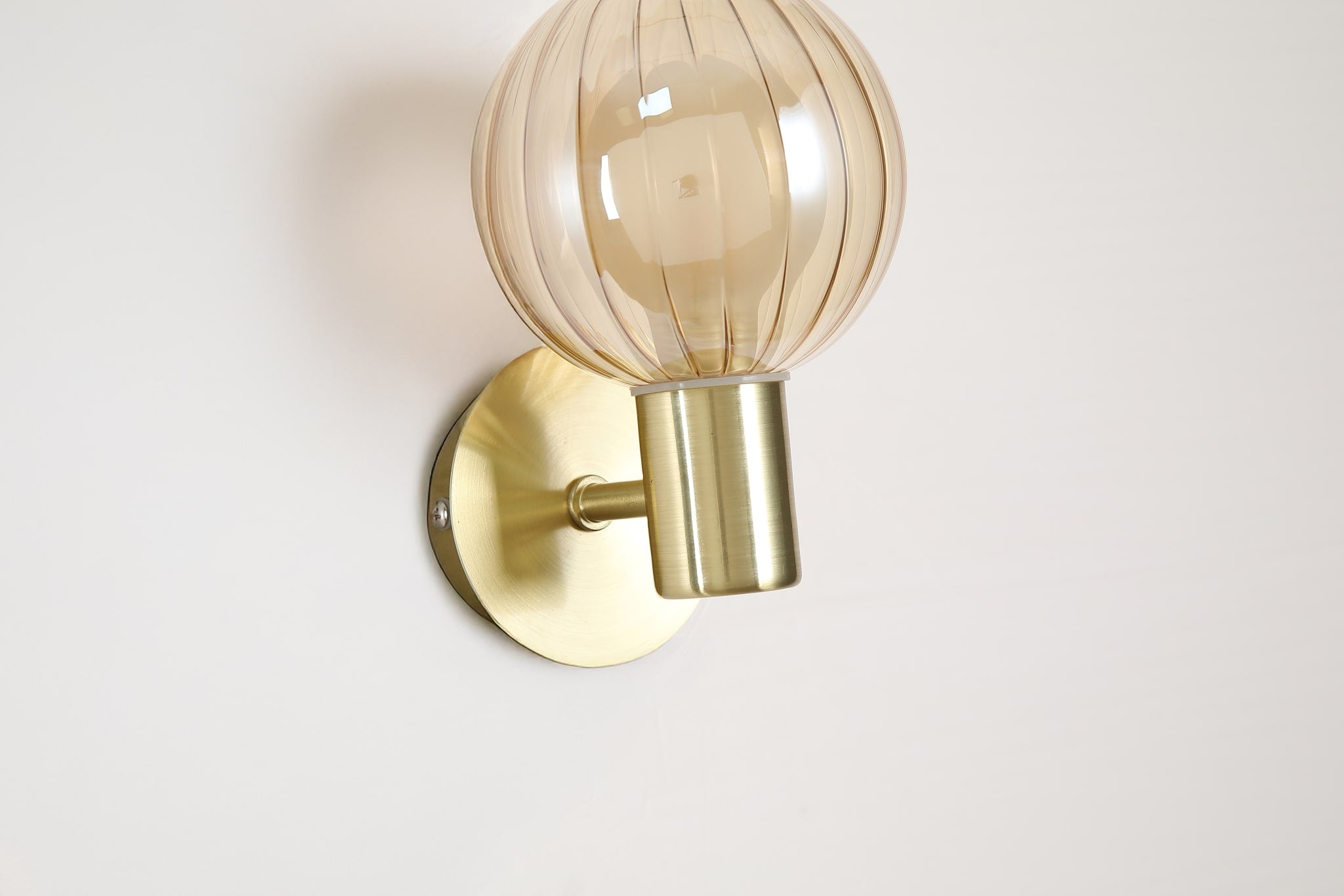 Luminsphere 1Lt Wall Light, Brass with Champagne Glass IP44