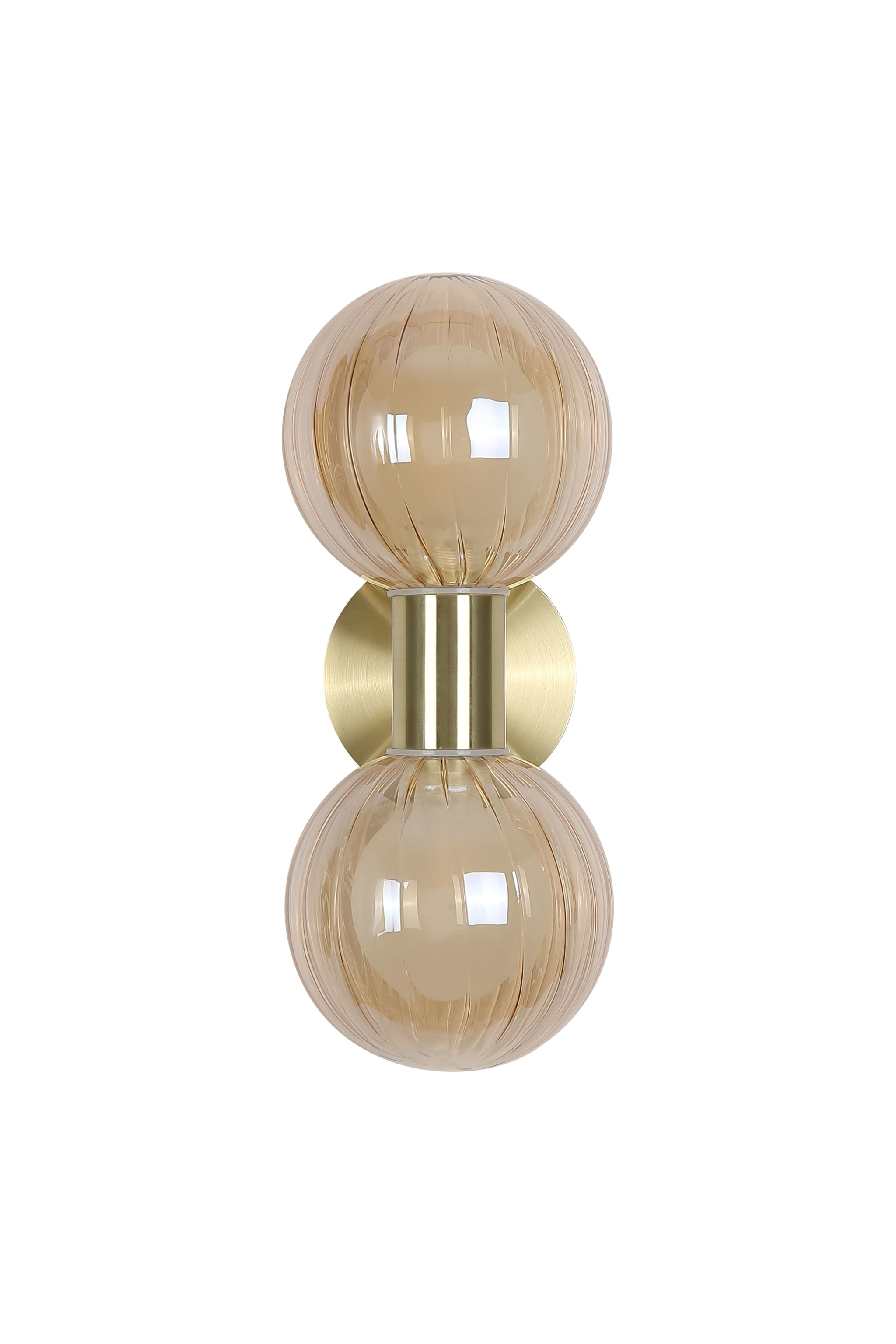 Luminsphere 2Lt Wall Light, Brass with Champagne Glass IP44