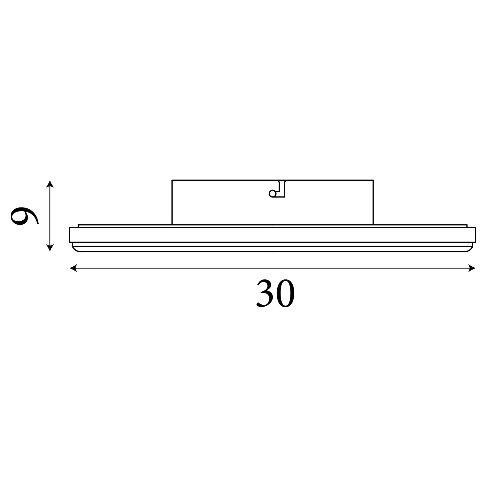 Luna LED Flush, Sand Black Metal & Gold PC Diffuser