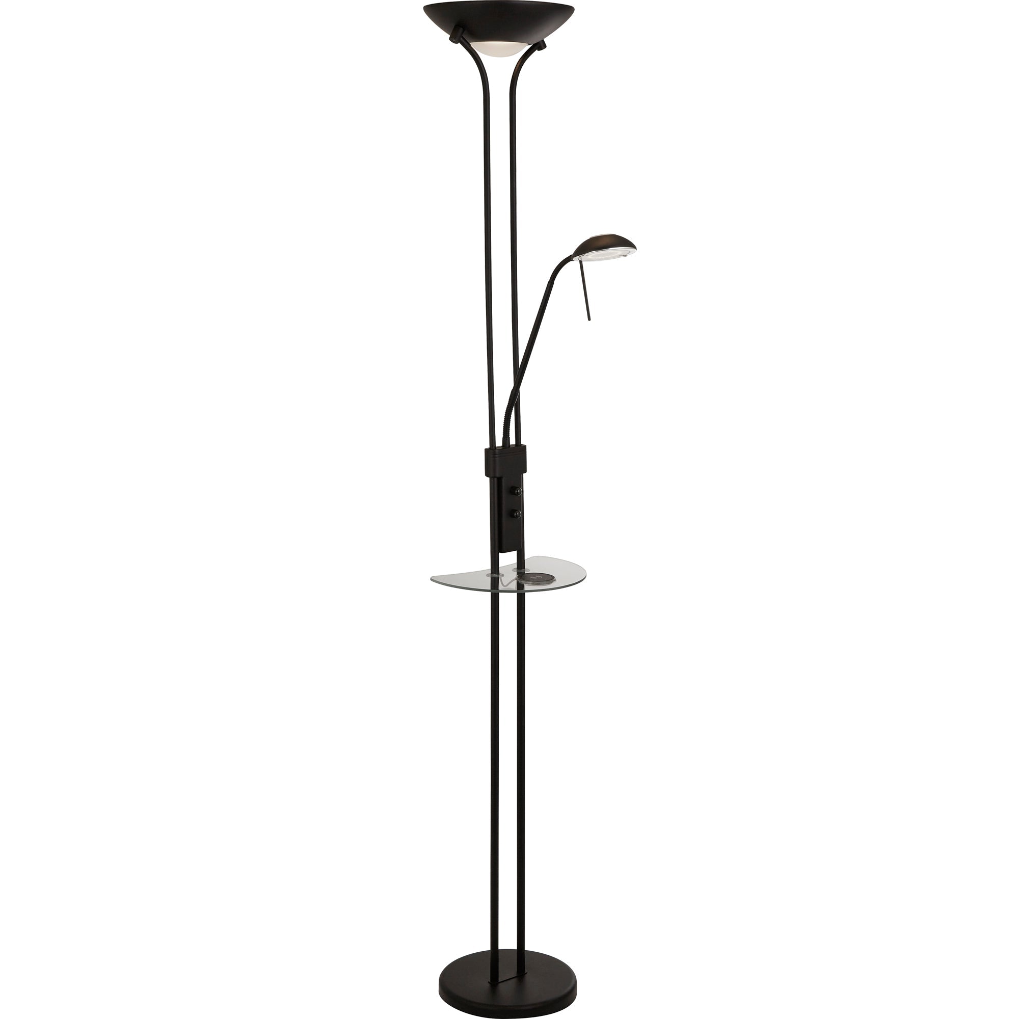 Mother & Child Wireless USB Floor Lamp - Matt Black Metal