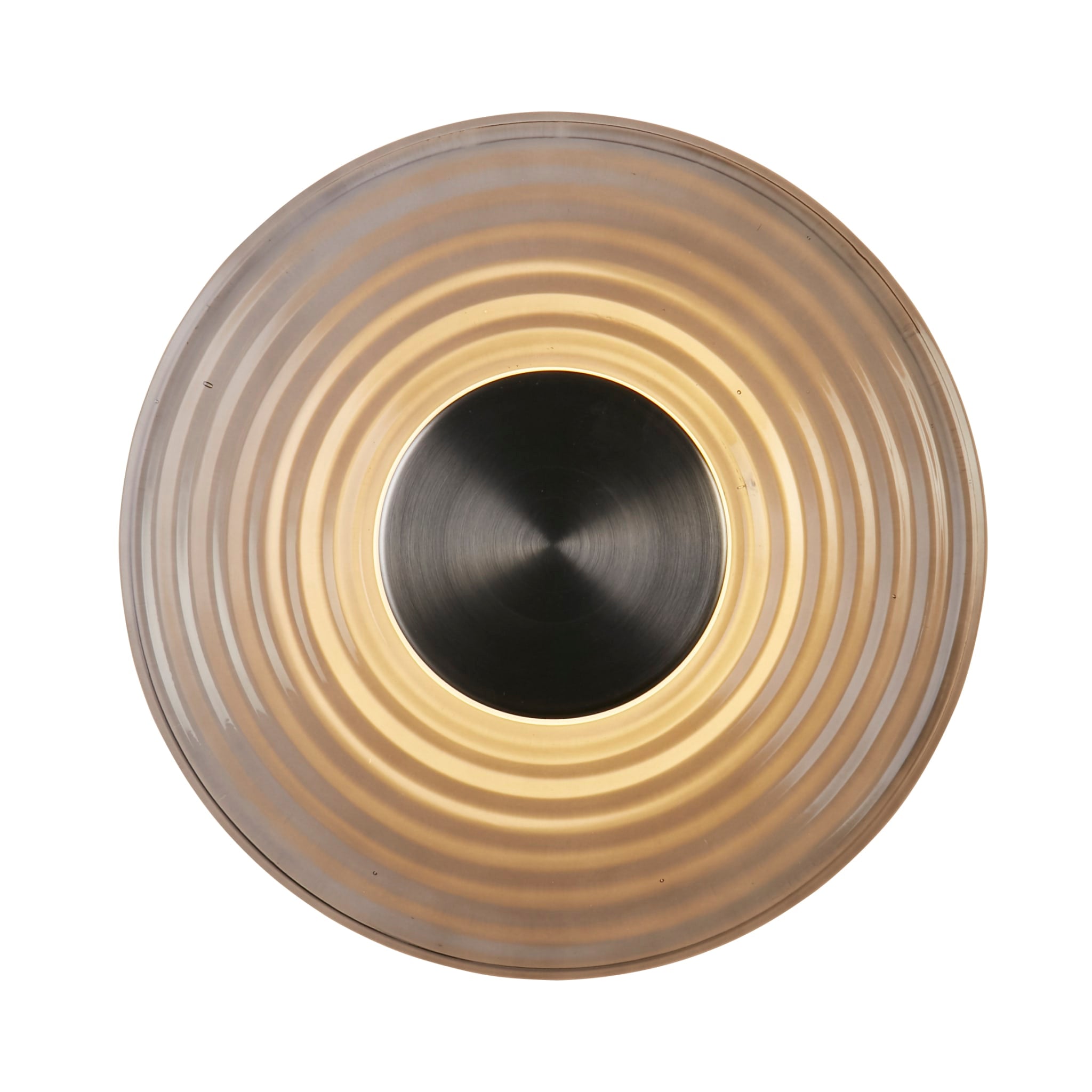 Cleo LED Wall Light, Satin Nickel Metal and Grey Glass