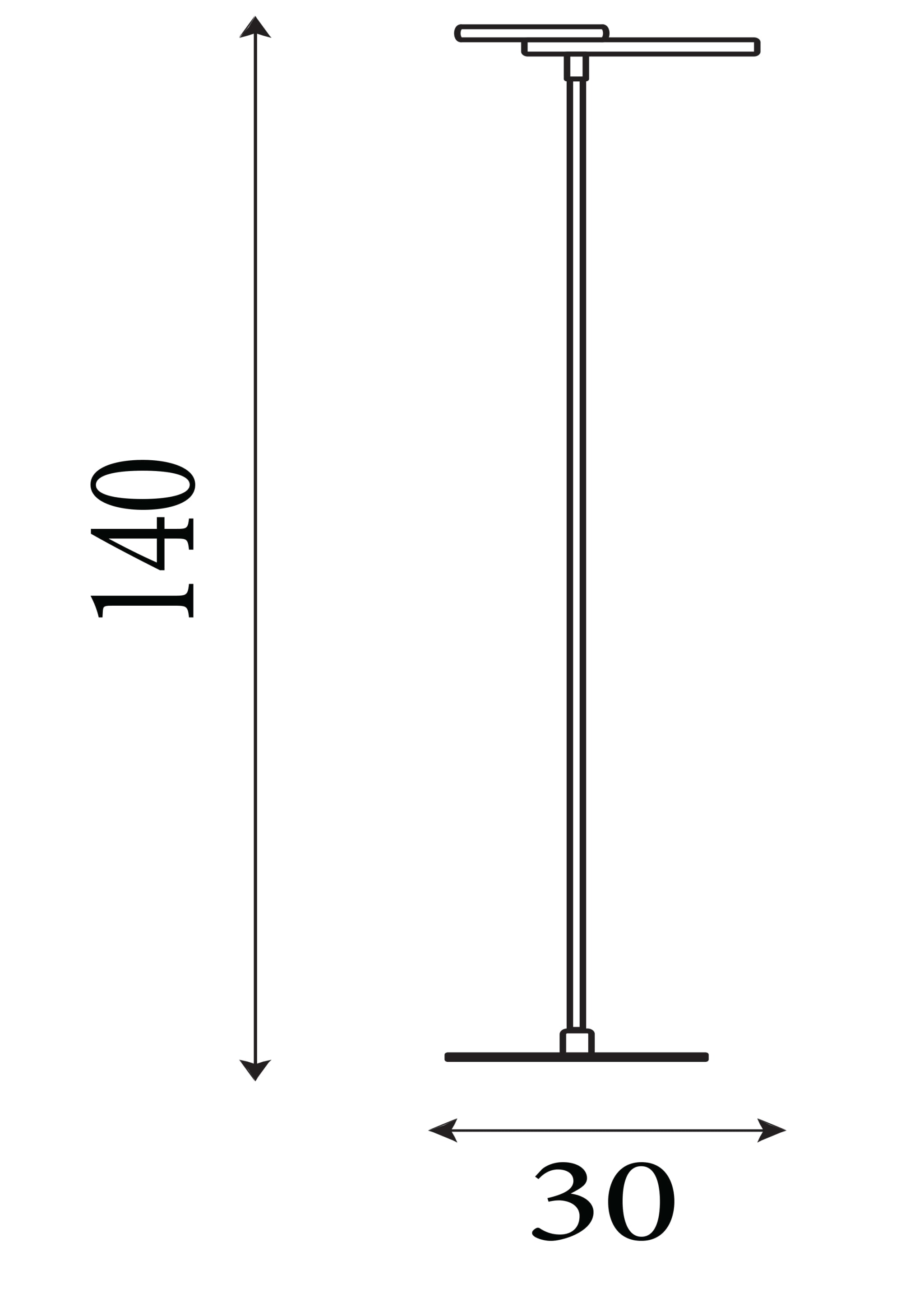 Space LED Floor Lamp, Black Metal