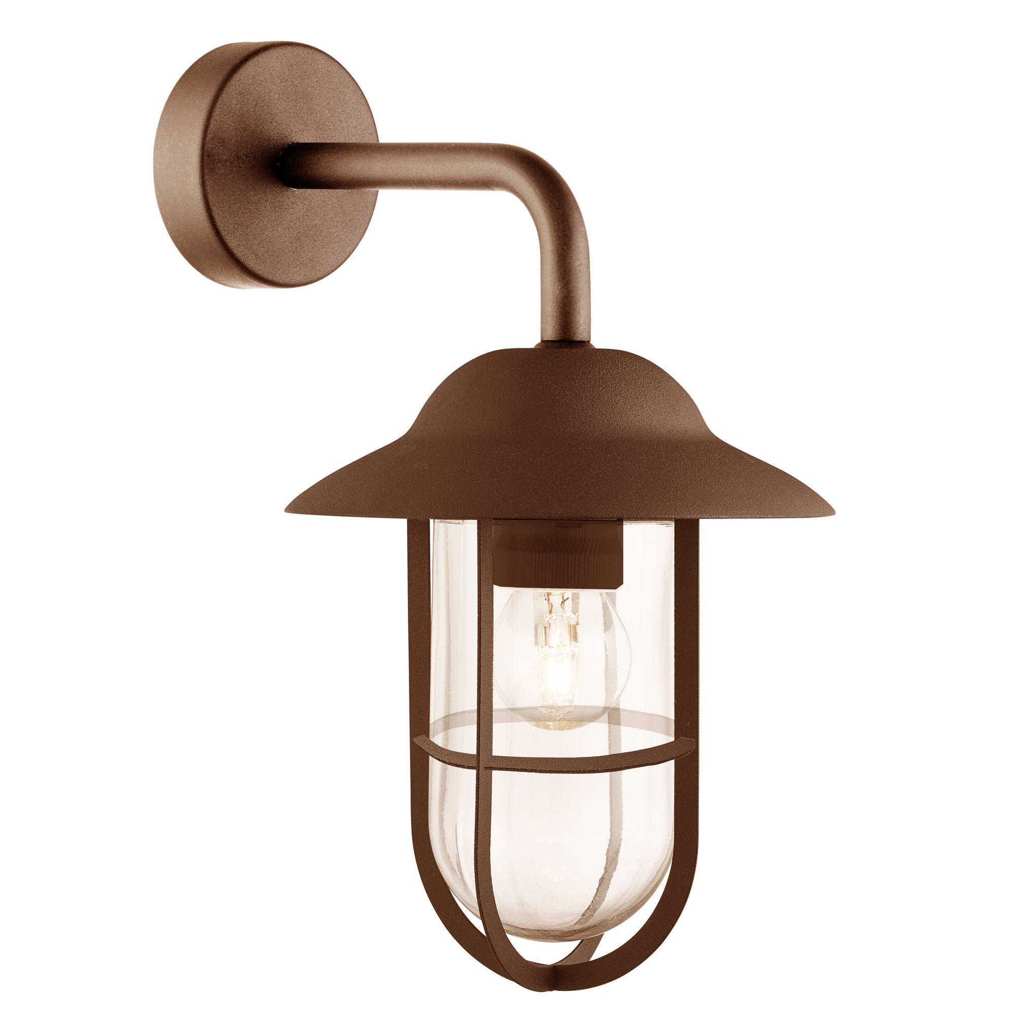 Toronto Outdoor Wall Light - Meyal & Glass Brown