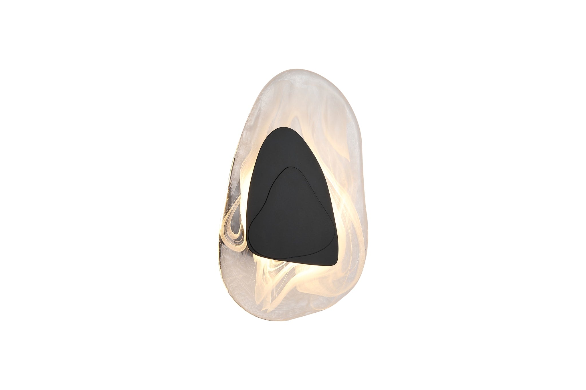 Destiny LED Wall Light, Matt Black Metal with Glass