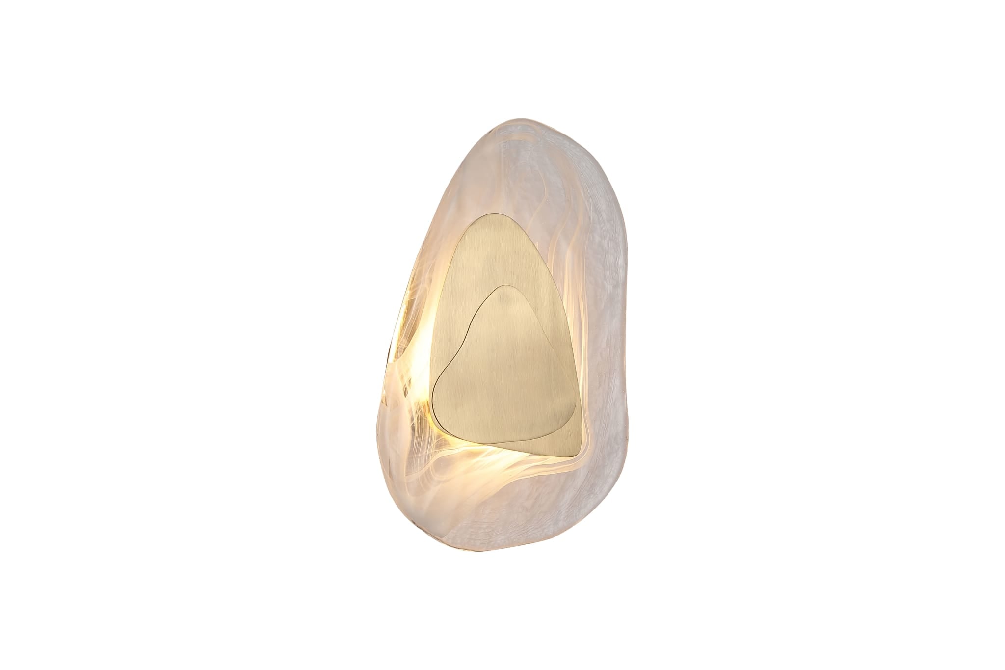 Destiny LED Wall Light, Brass Metal with Glass