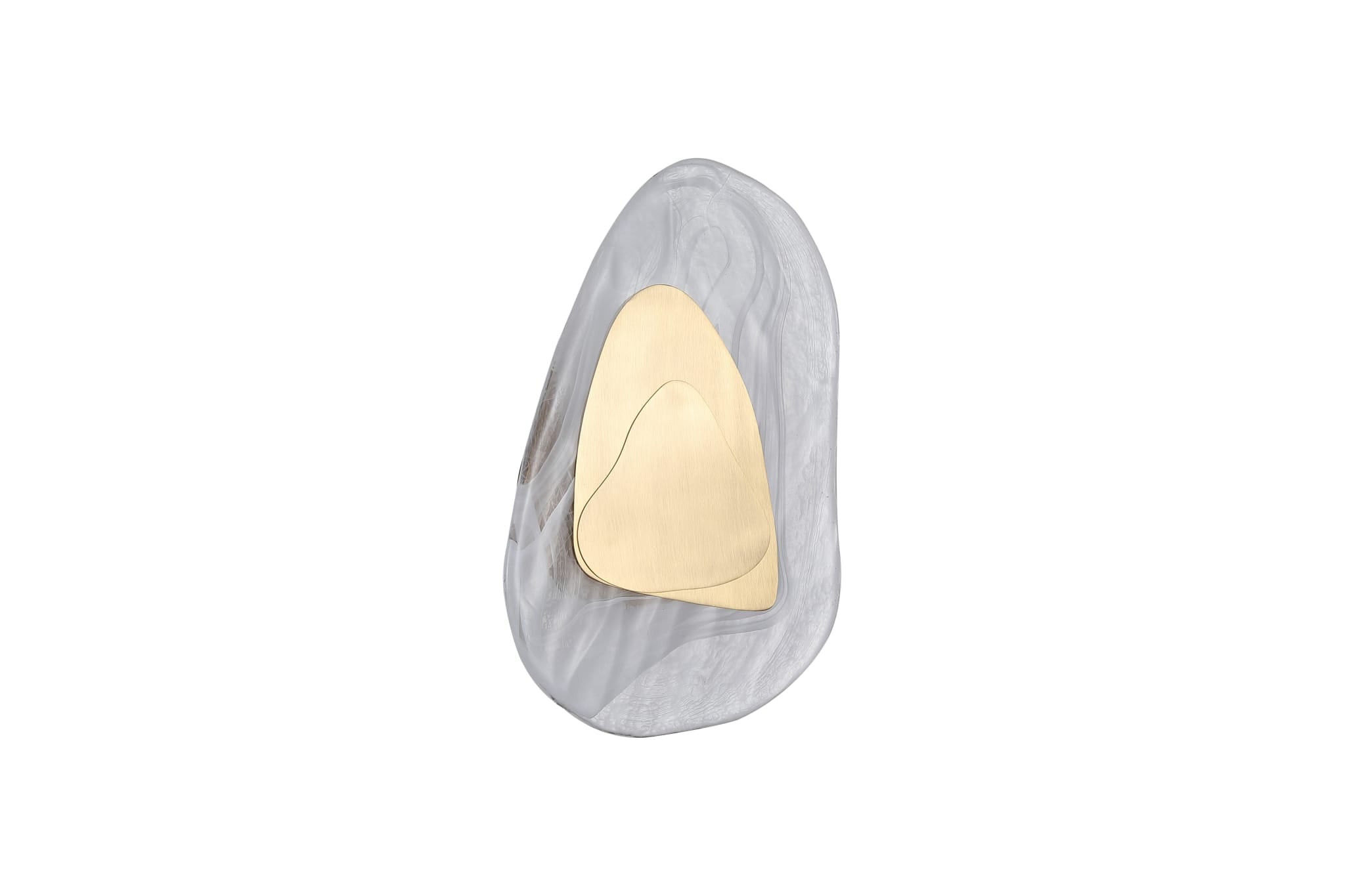 Destiny LED Wall Light, Brass Metal with Glass
