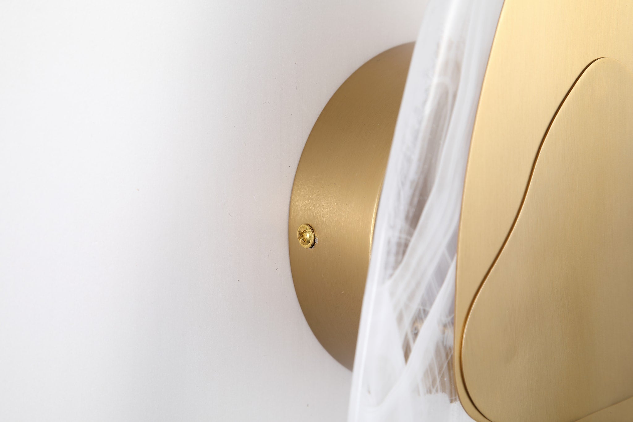 Destiny LED Wall Light, Brass Metal with Glass