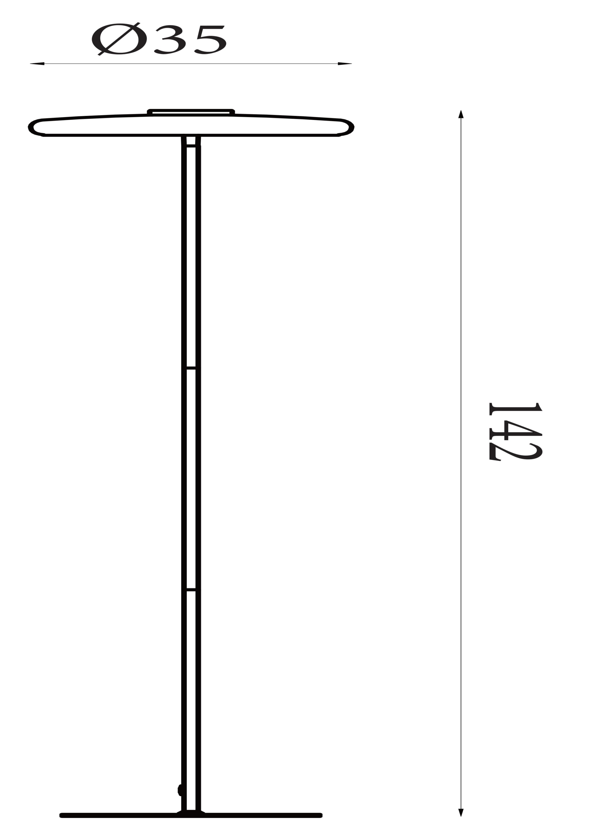 Record 1Lt Floor Lamp, Gold Metal with White Glass