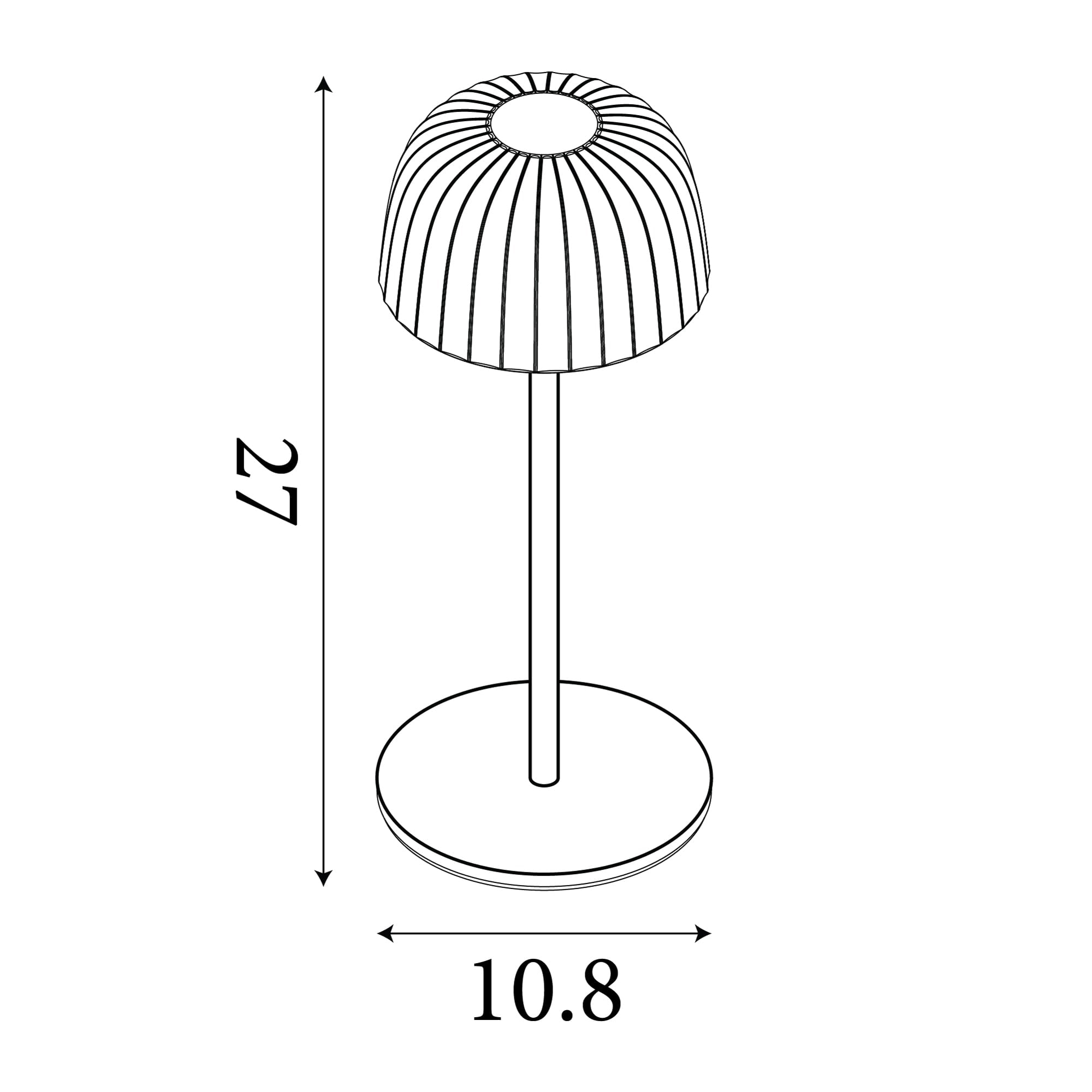 Ezra Outdoor Rechargeable Table Lamp, Grey