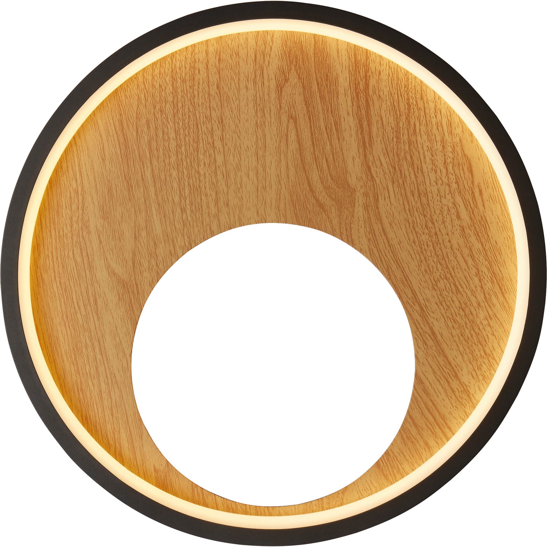 Curio Wall Light - Black Metal & Wood