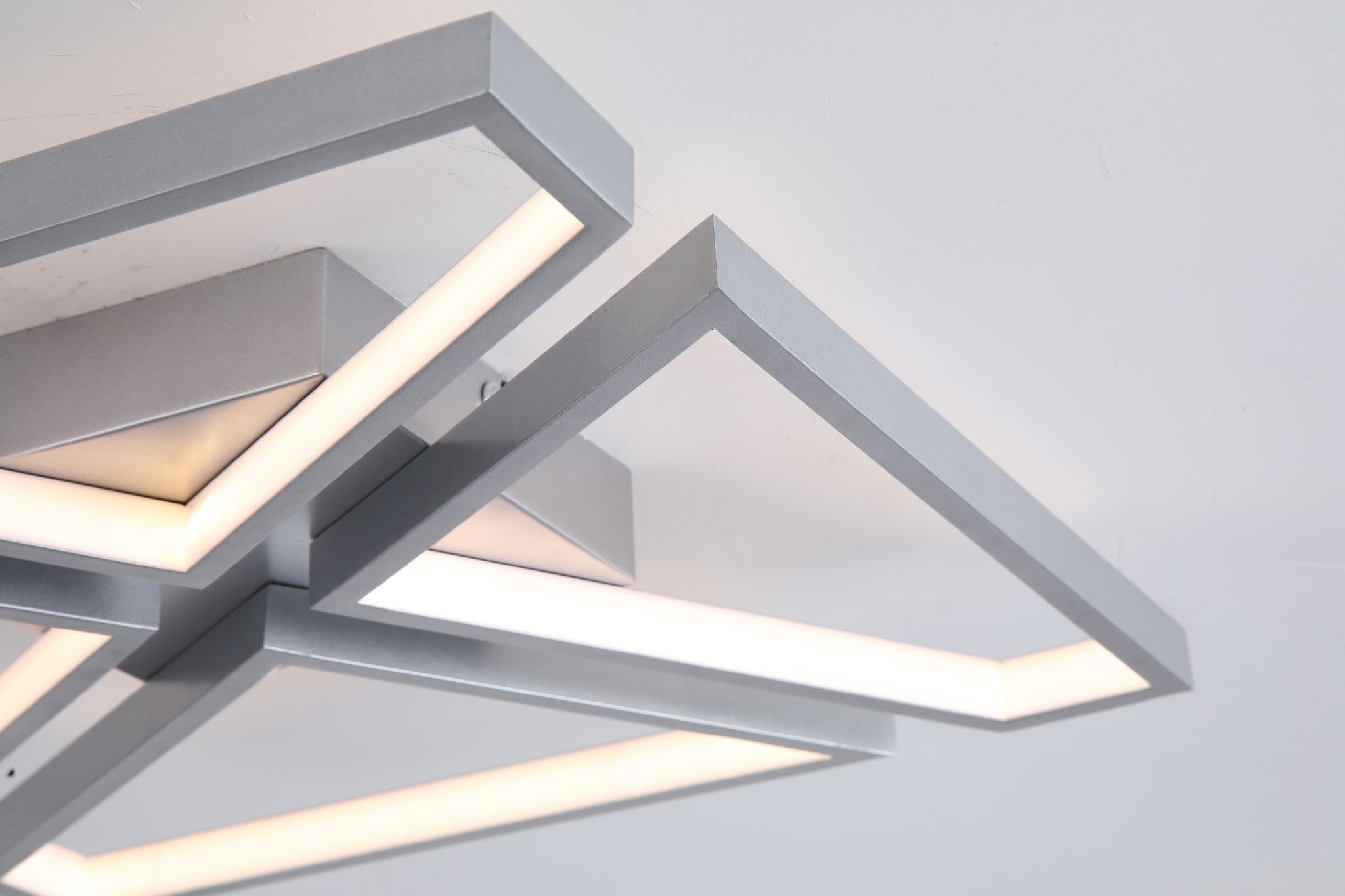 Quatro LED Flush, Silver Metal