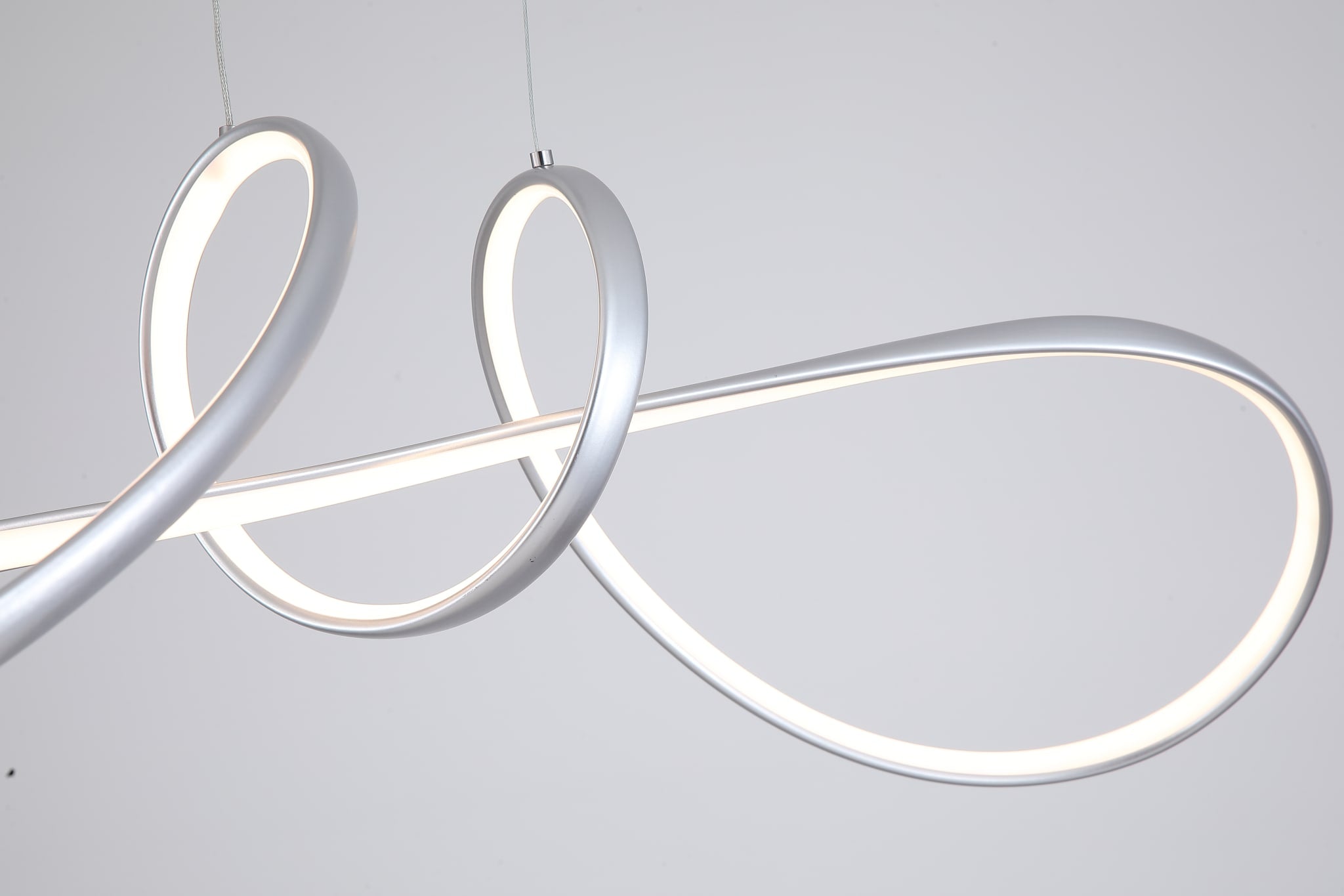 Maisie LED Pendant, Grey Metal