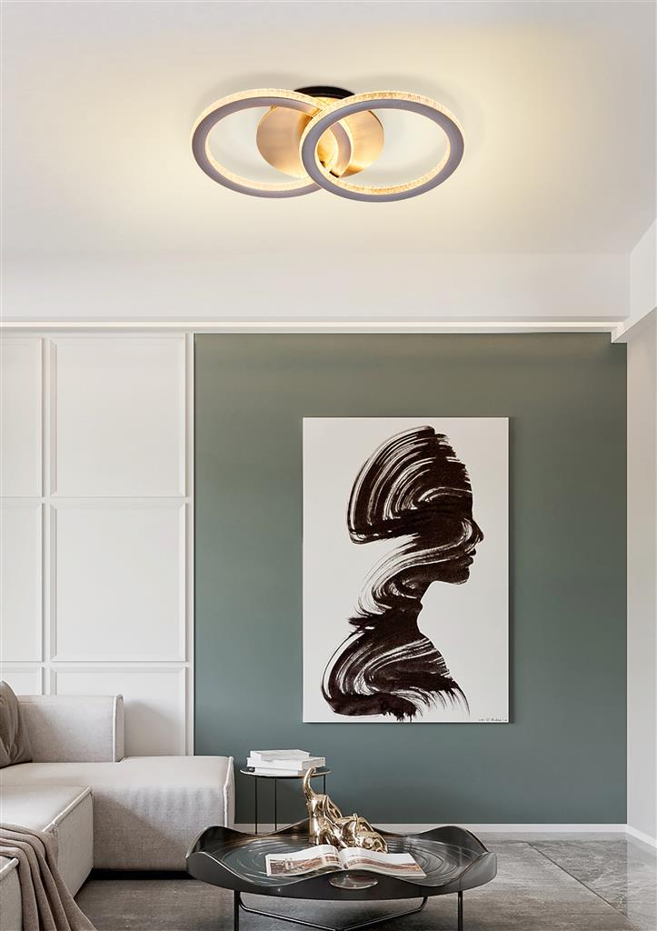 Specs LED Flush, Champagne Metal
