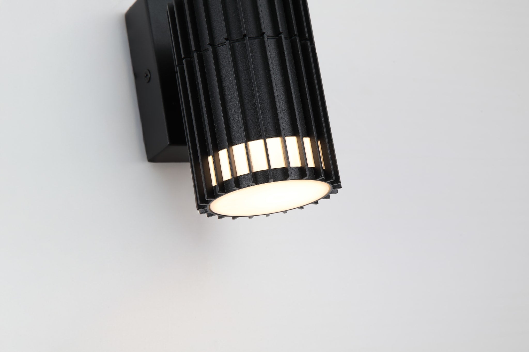 Detroit Outdoor Wall Light, Black Metal