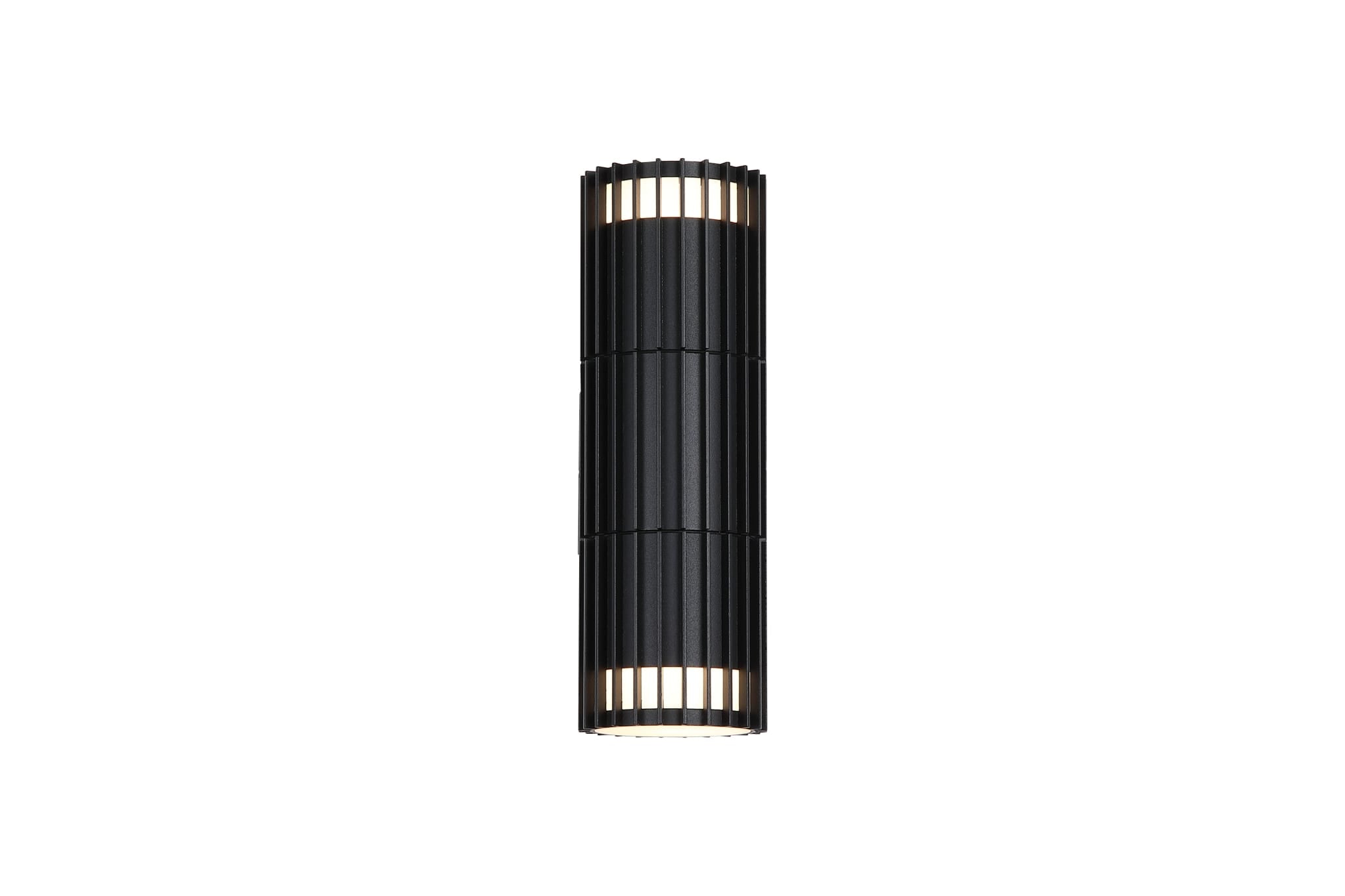 Detroit 2Lt Up/Down Outdoor Wall Light, Black Metal