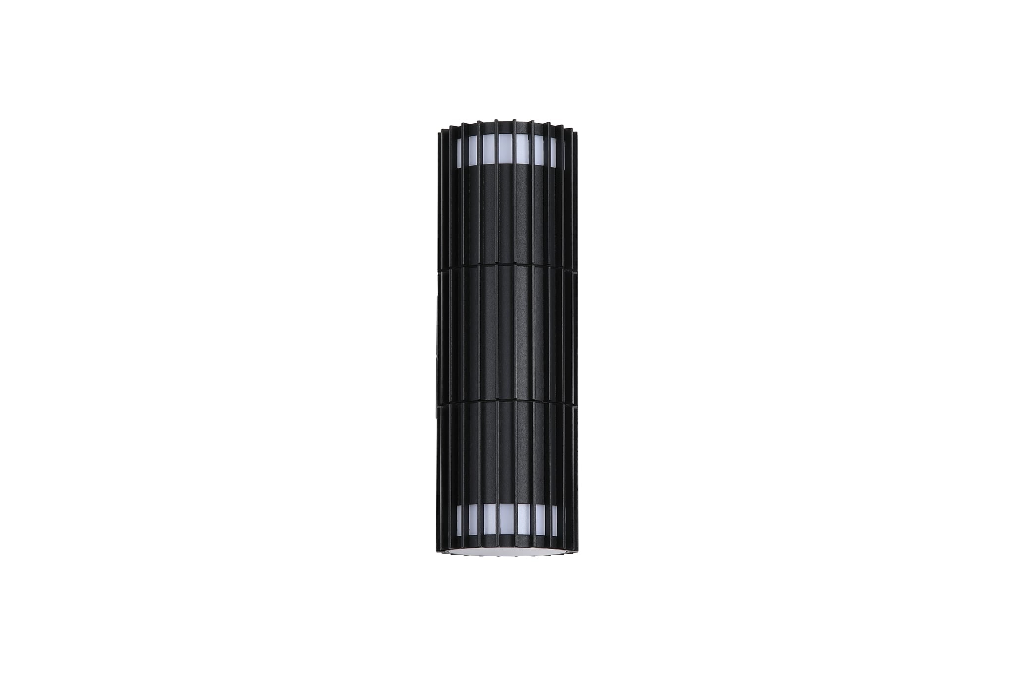 Detroit 2Lt Up/Down Outdoor Wall Light, Black Metal