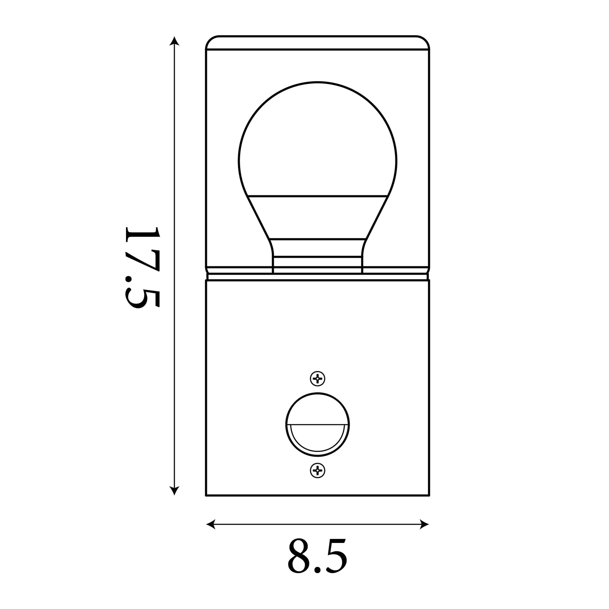 Colorado LED Outdoor Wall Light, Aluminium and Polycarbonate