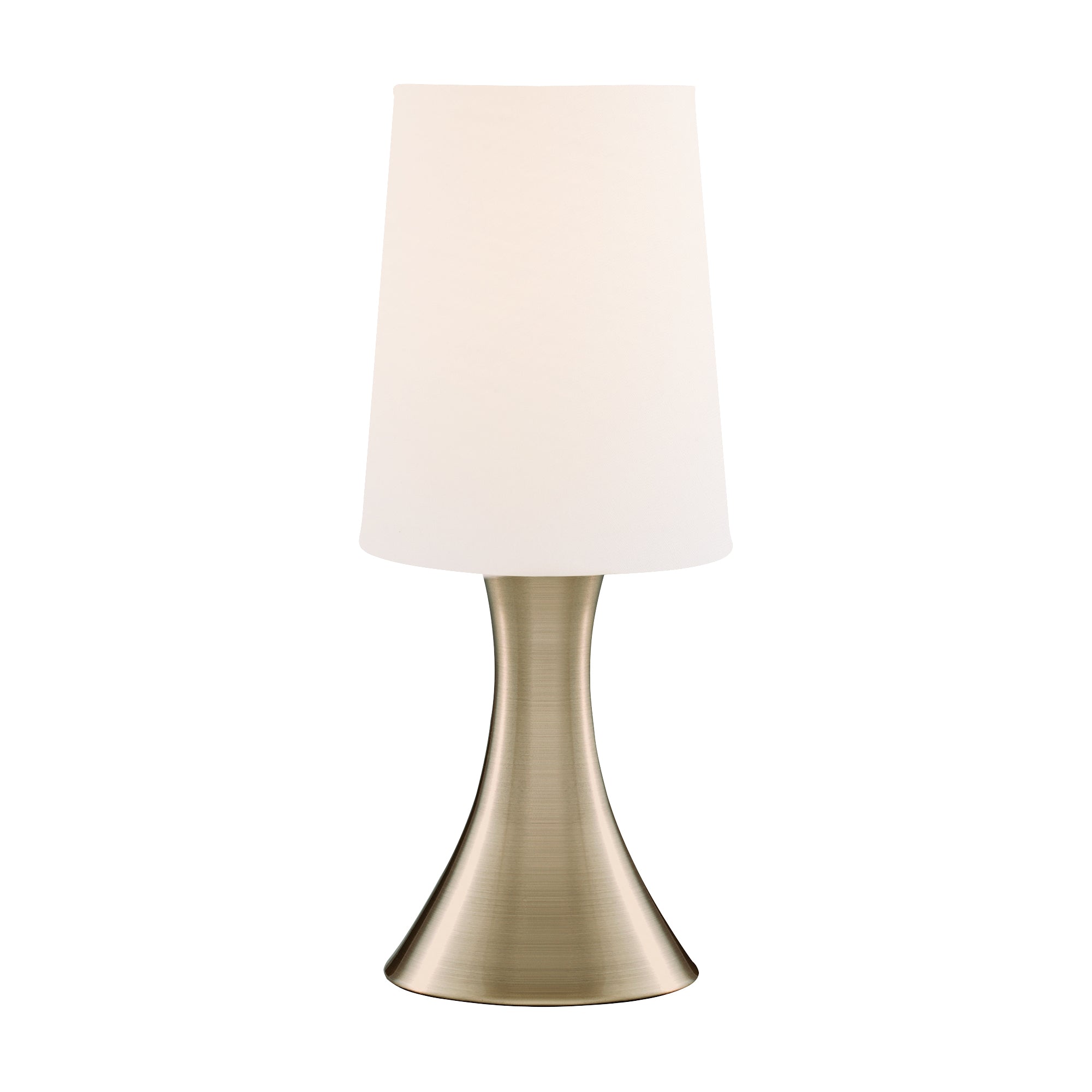 Touch Table Lamp - Metal & Fabric Antique Brass 1