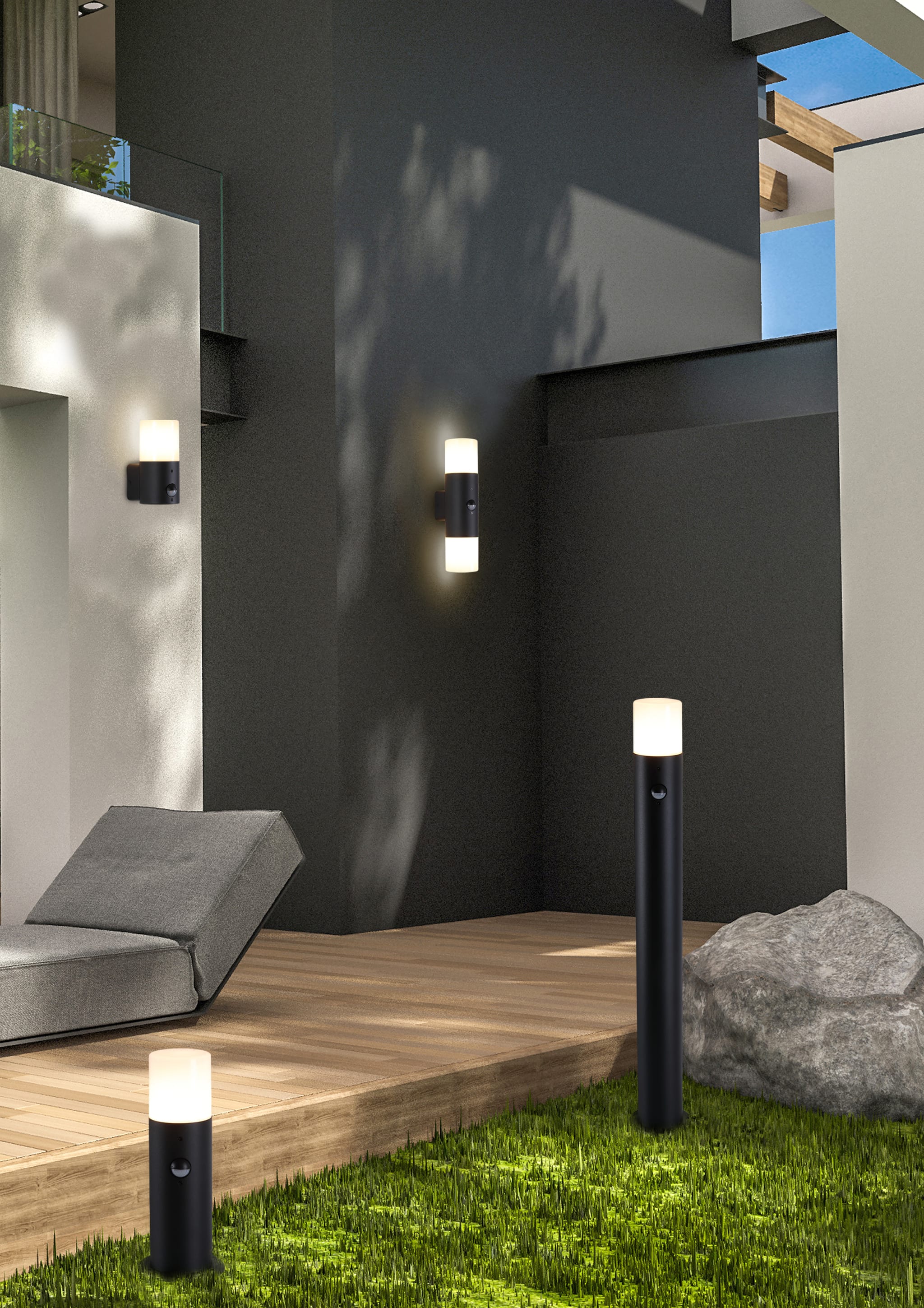 Colorado LED Outdoor Up/Down Wall Light, Aluminium & PC