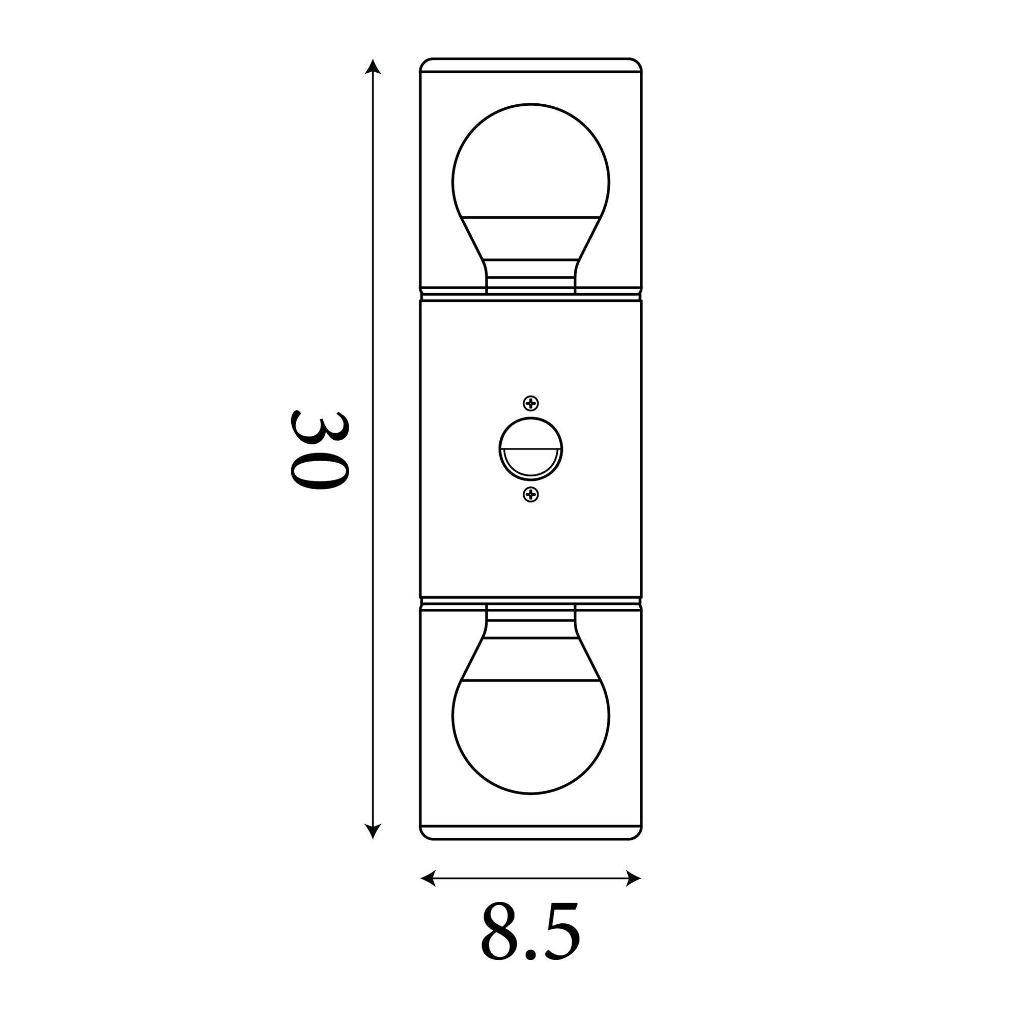 Colorado LED Outdoor Up/Down Wall Light, Aluminium & PC