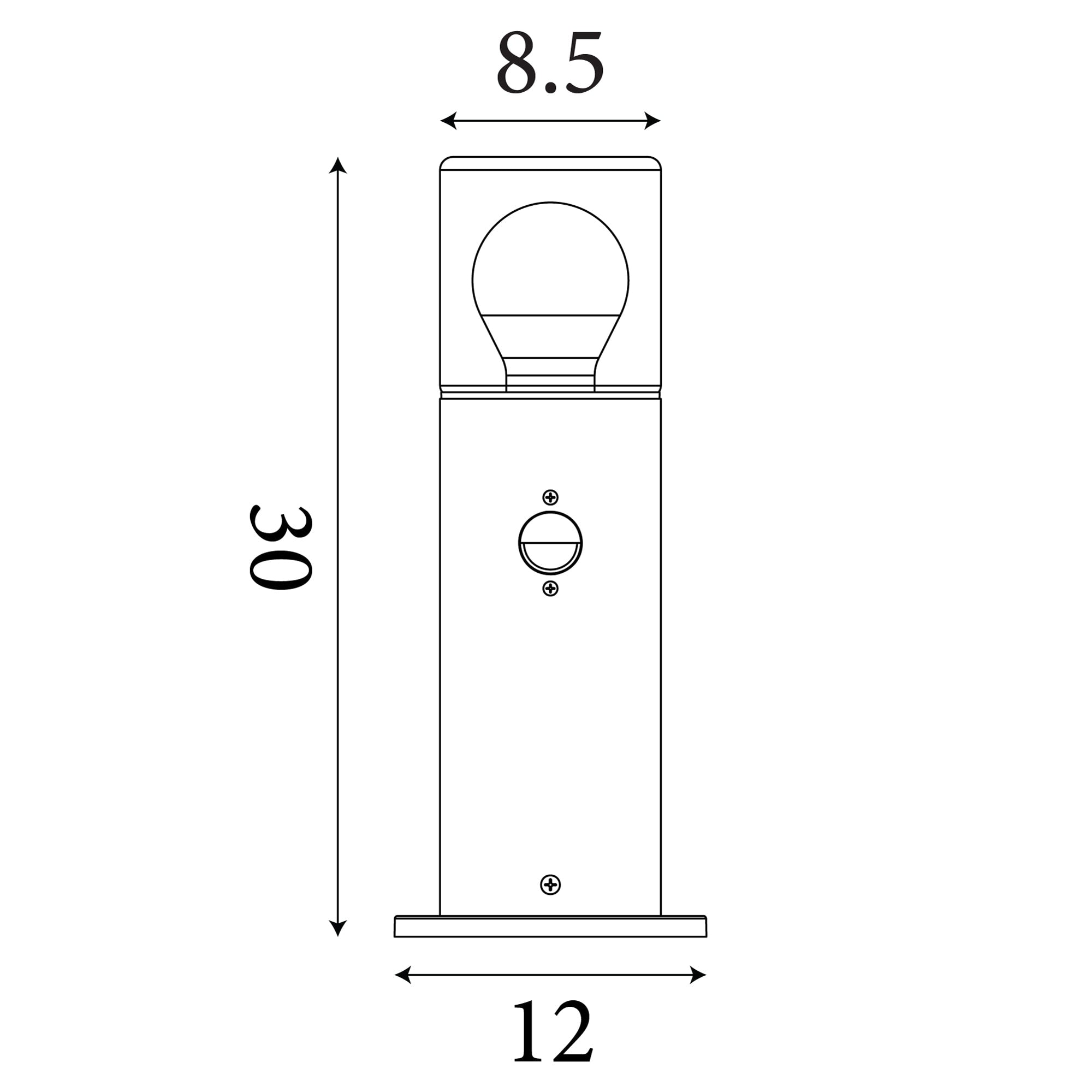 Colorado LED Outdoor Bollard, Aluminium and Polycarbonate