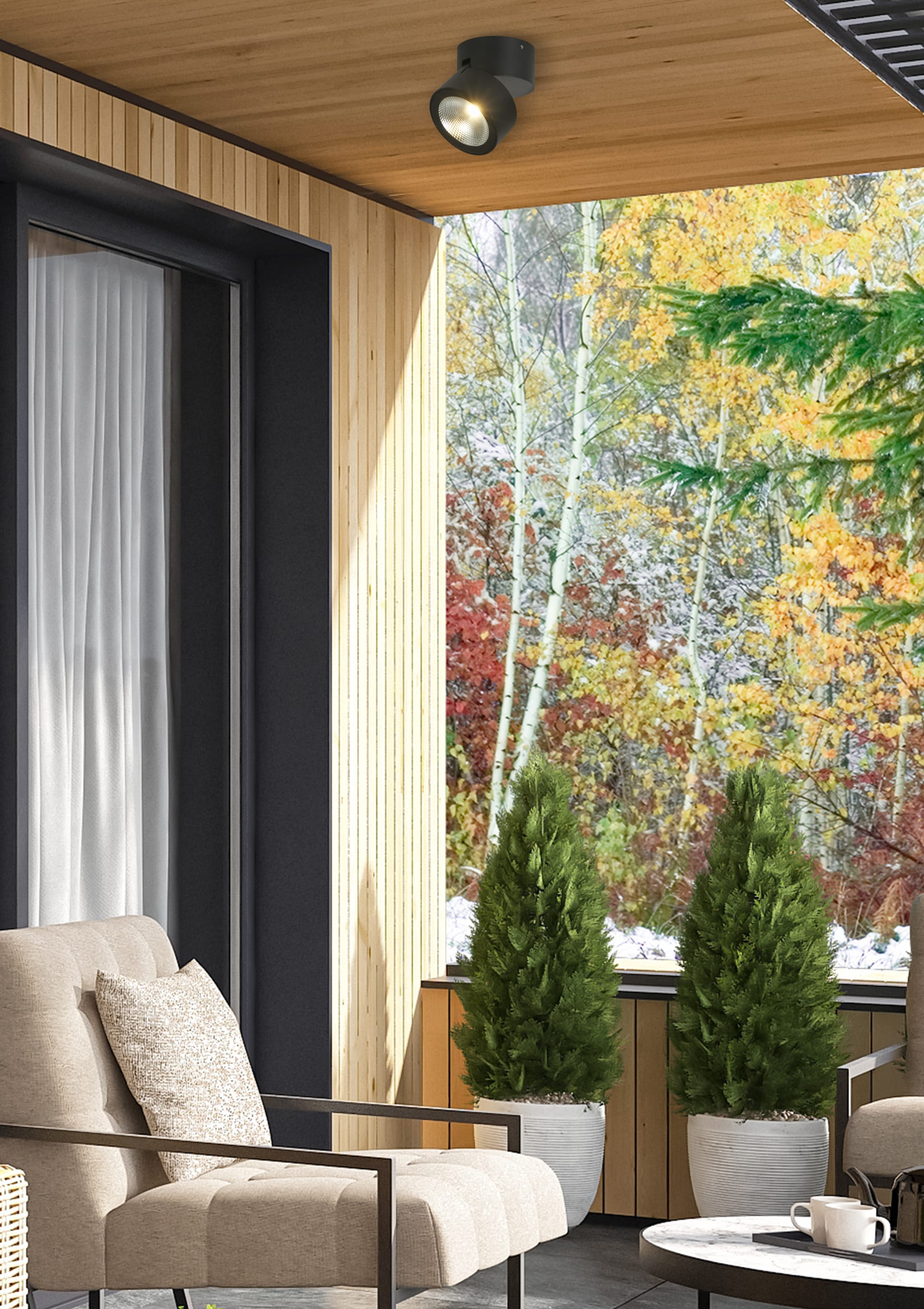 Manhattan LED Wall Light, Aluminium with Clear Glass