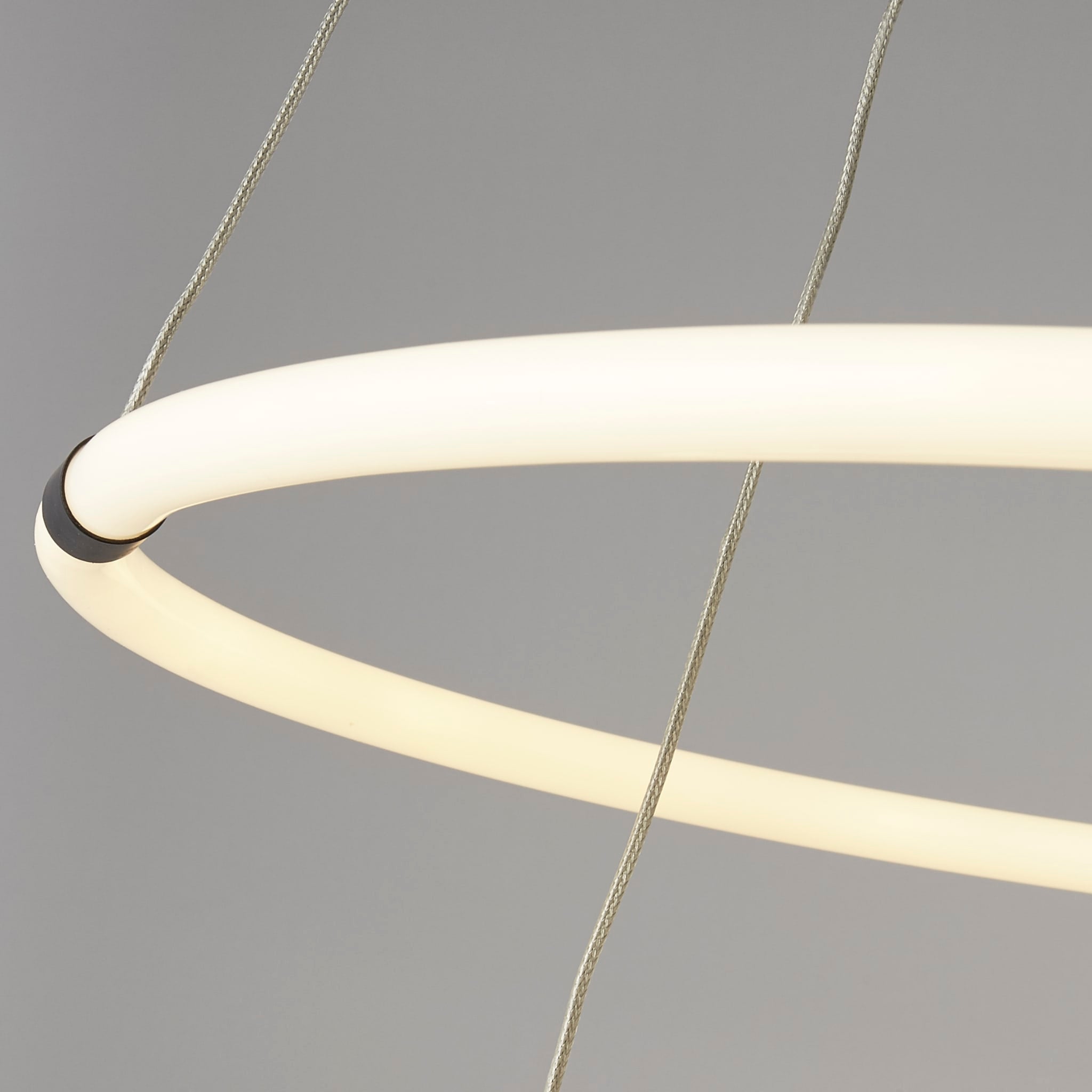Revolve 2Lt Ring Pendant  - Black Metal & Opal Tubes