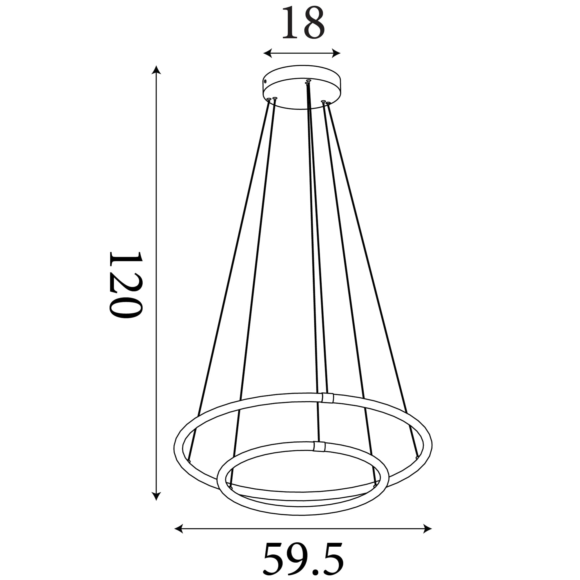 Revolve 2Lt Ring Pendant  - Black Metal & Opal Tubes