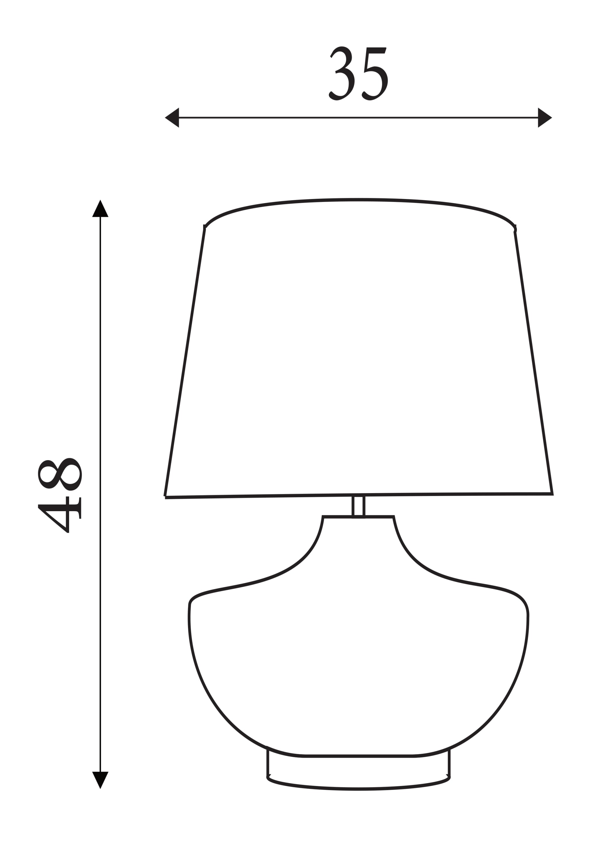 Avaya 1Lt Table Lamp, Ceramic with Linen Shade