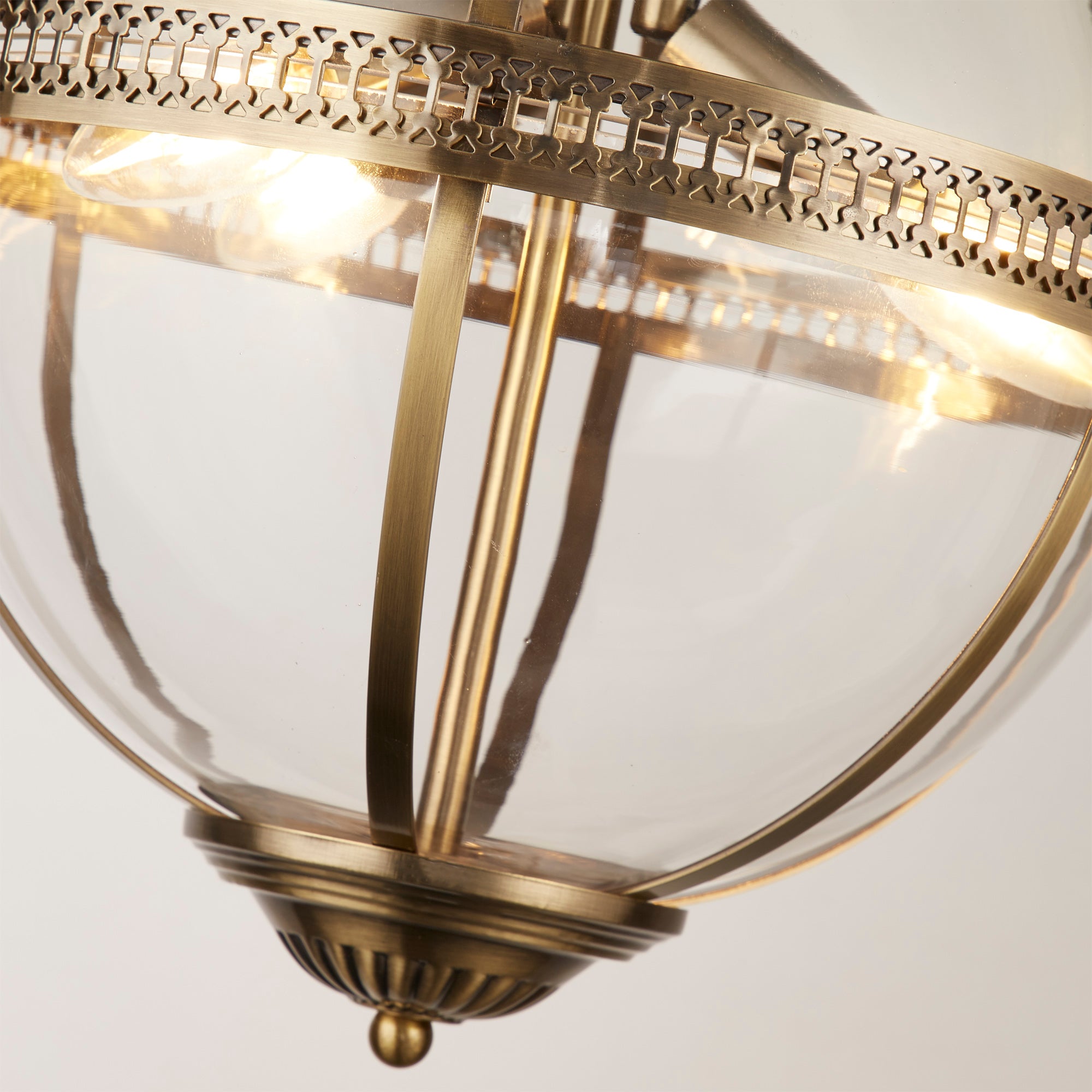 Coronet  Pendant - Metal & Glass