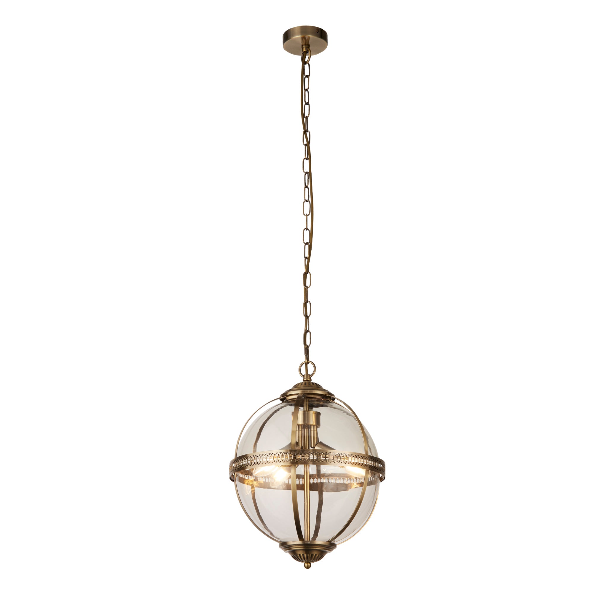 Coronet  Pendant - Metal & Glass