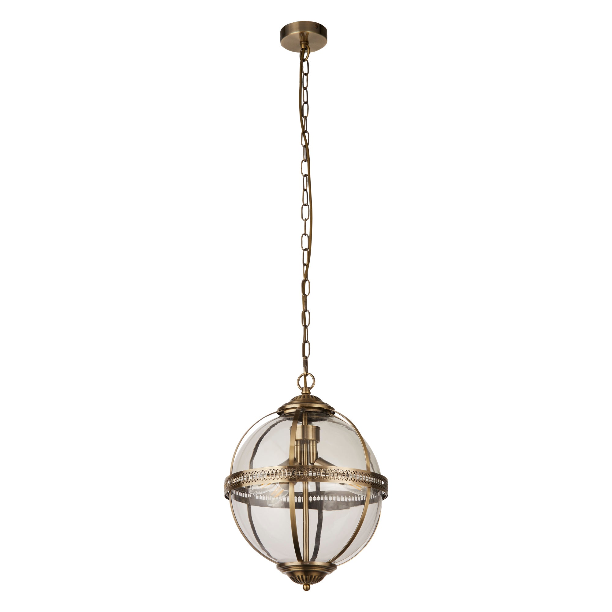 Coronet  Pendant - Metal & Glass
