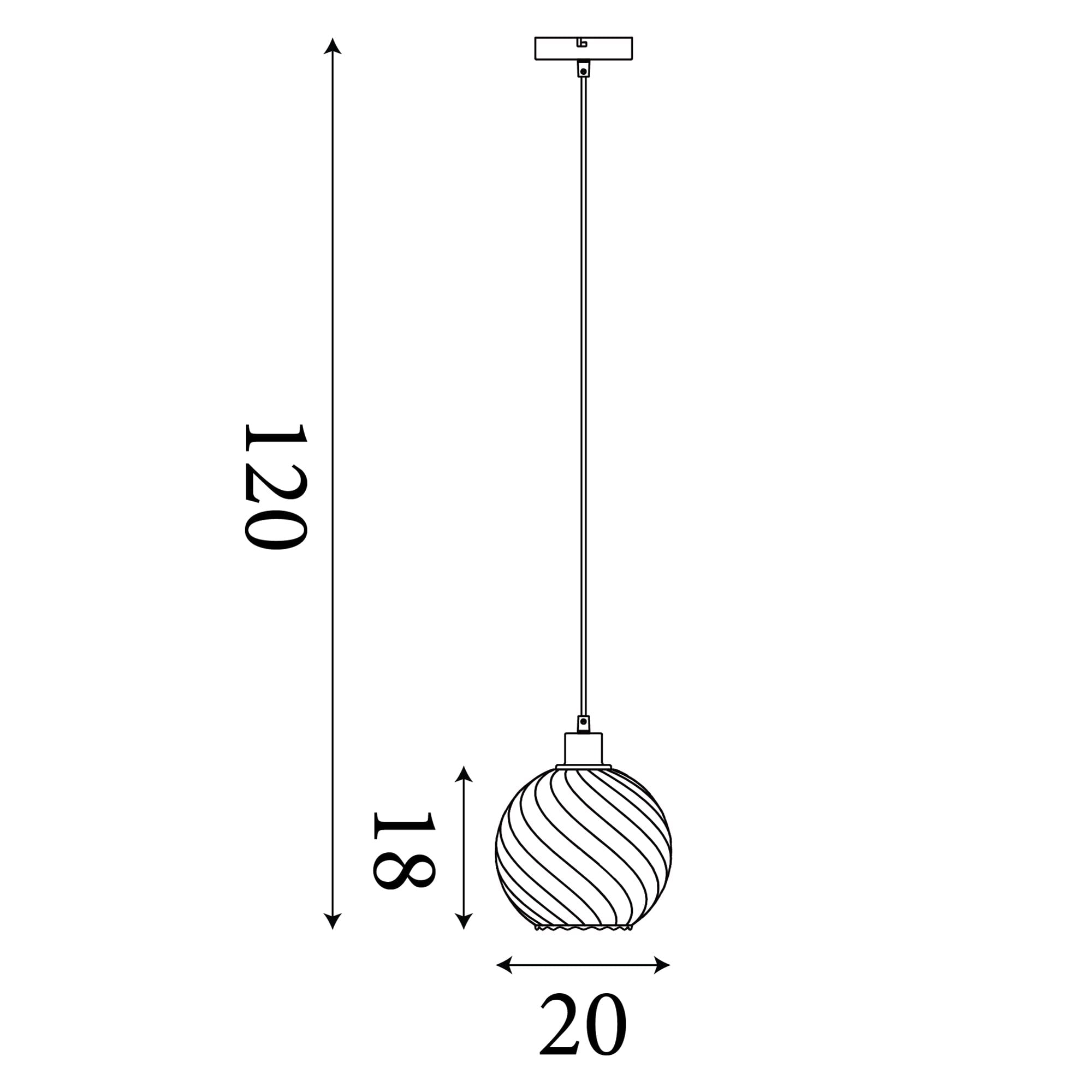 Radiance 1Lt Pendant, Black Metal and Smoked Glass